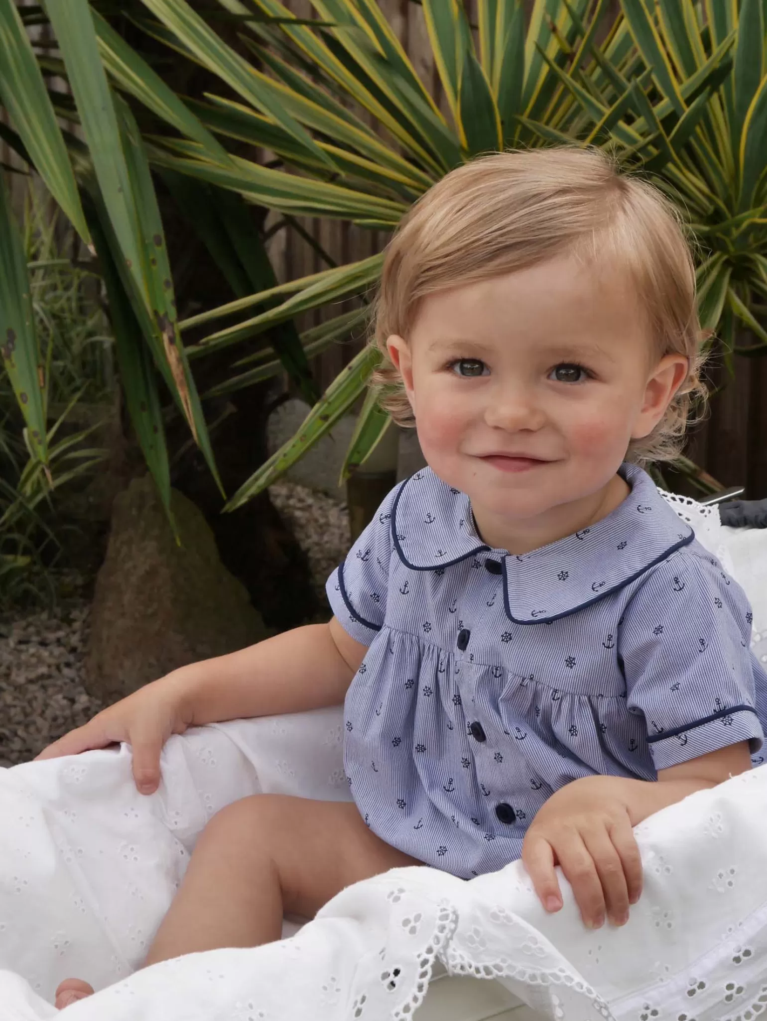 Rachel Riley Anchor Babysuit | Baby Boy Babygros & Babysuits