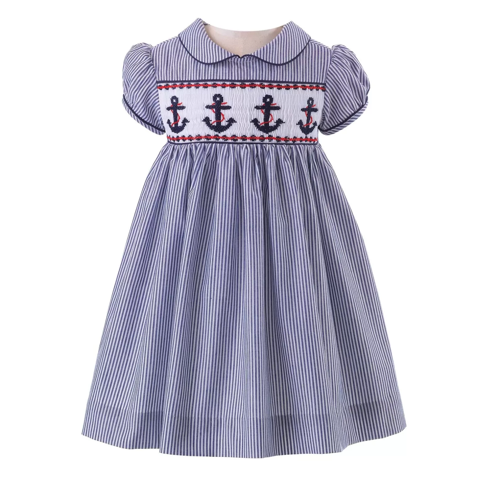 Rachel Riley Anchor Smocked Dress & Bloomers | Baby Girl Dresses