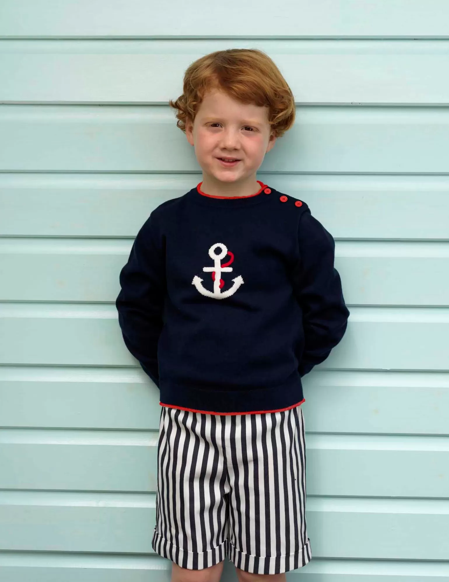 Rachel Riley Anchor Sweater | Boy Knitwear, Jackets & Coats