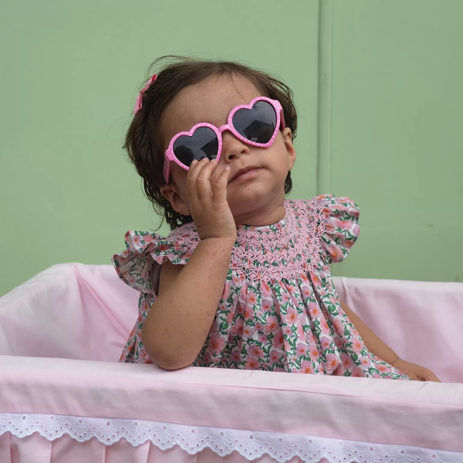 Rachel Riley Angel Floral Smocked Dress & Bloomers | Baby Girl Dresses