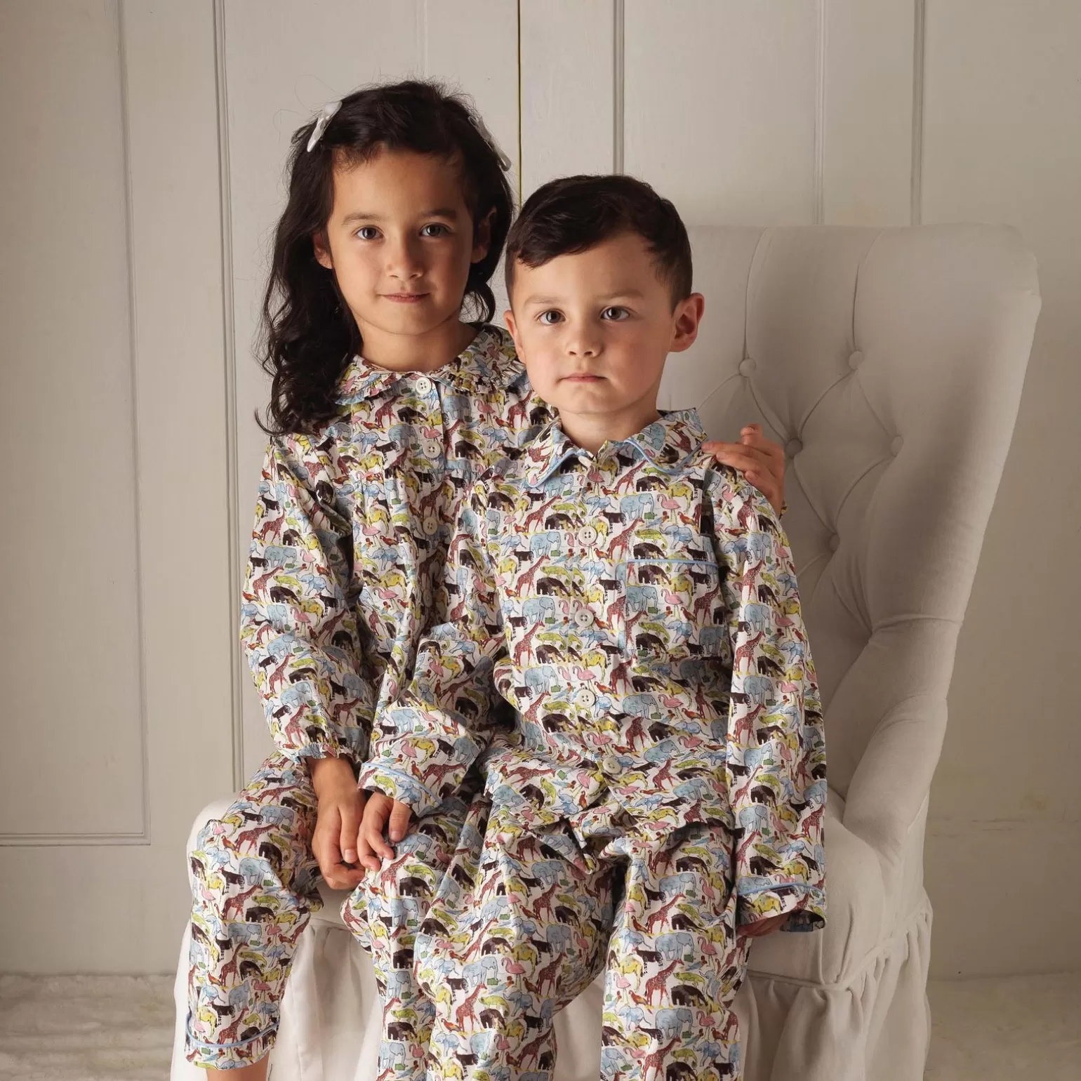 Rachel Riley Animal Print Babydoll Pyjamas | Girl Pyjamas & Nightdresses