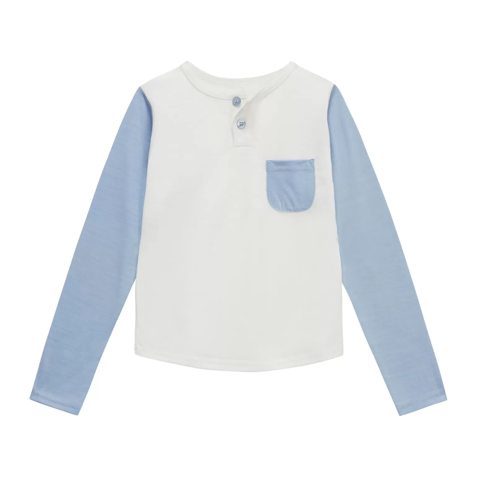 Rachel Riley Baseball Long Sleeve Tee Dusty Blue | Boy Shirts & Tops