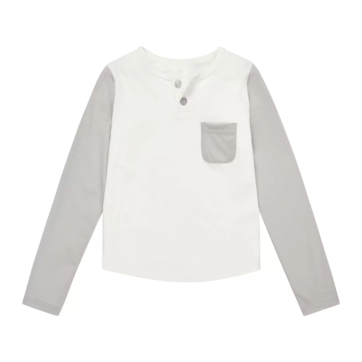 Rachel Riley Baseball Long Sleeve Tee Moon Grey | Boy Shirts & Tops