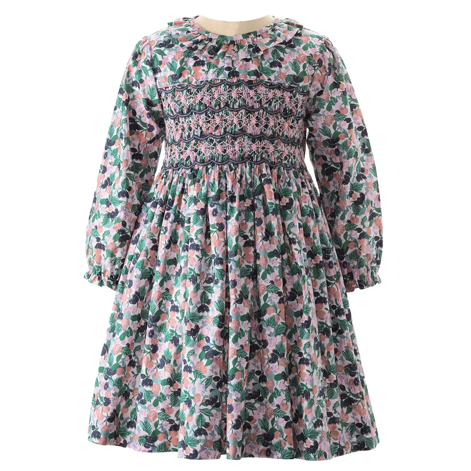 Rachel Riley Berry Floral Smocked Dress | Girl Dresses