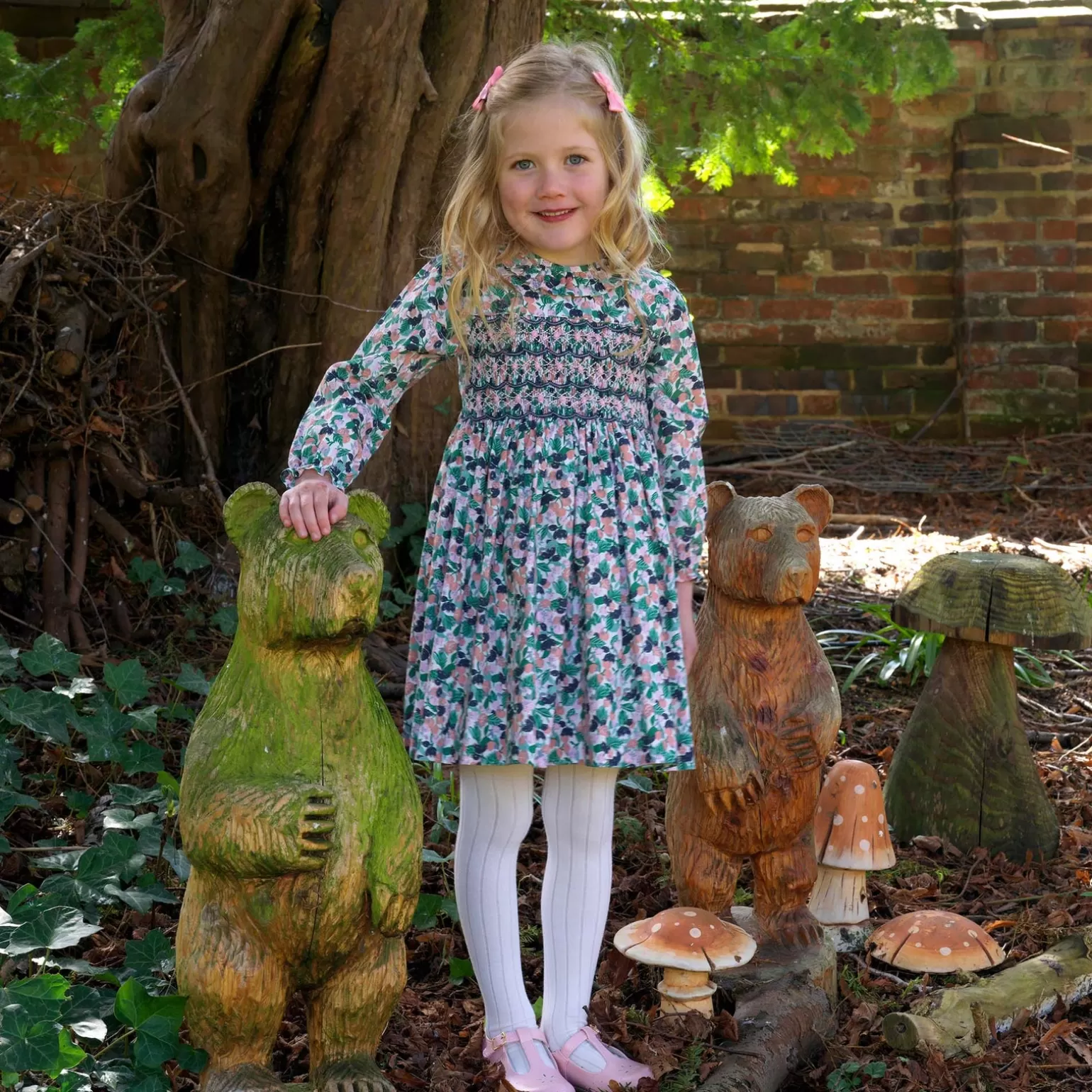 Rachel Riley Berry Floral Smocked Dress | Girl Dresses