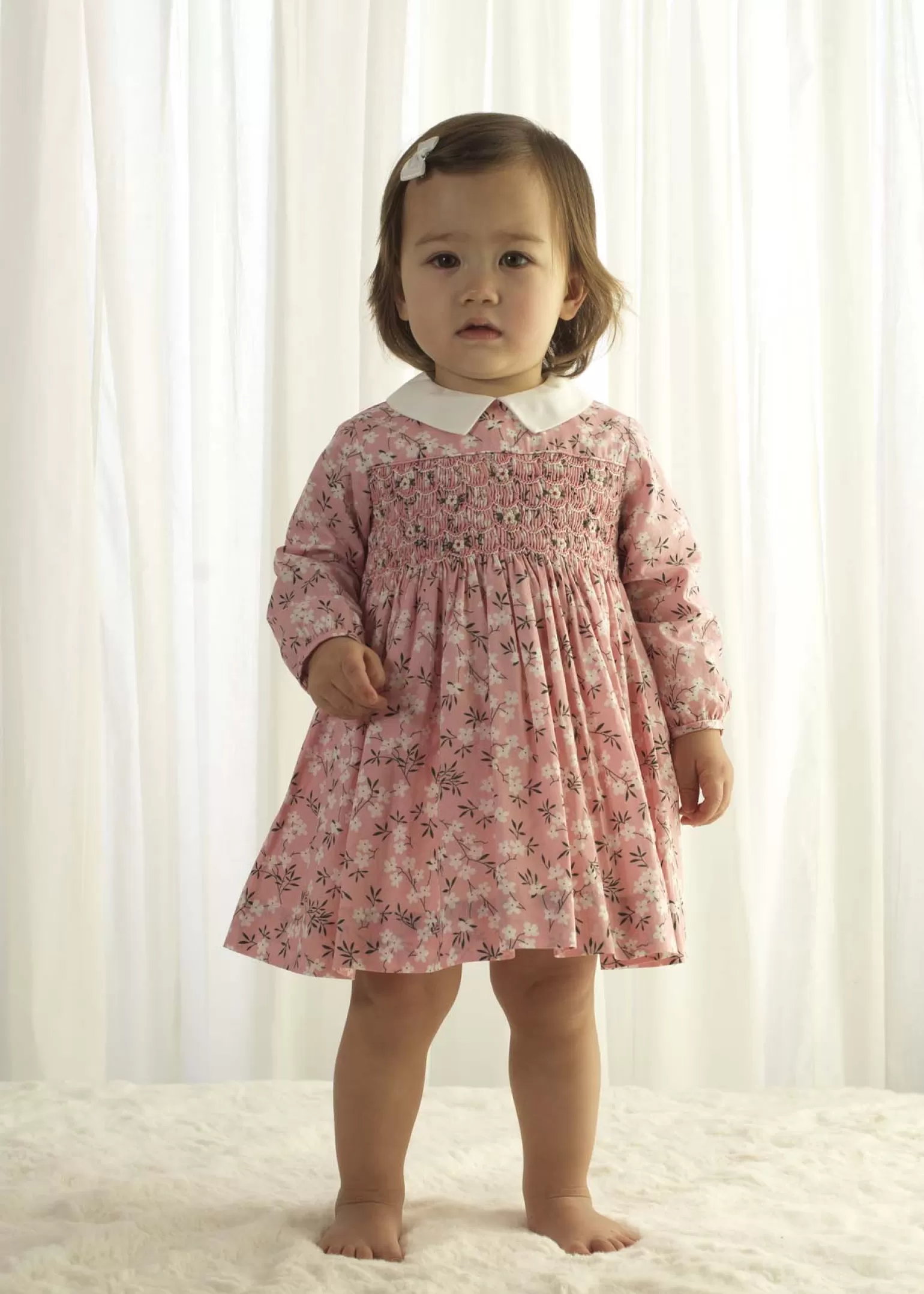 Rachel Riley Blossom Smocked Dress & Bloomers | Baby Girl Dresses