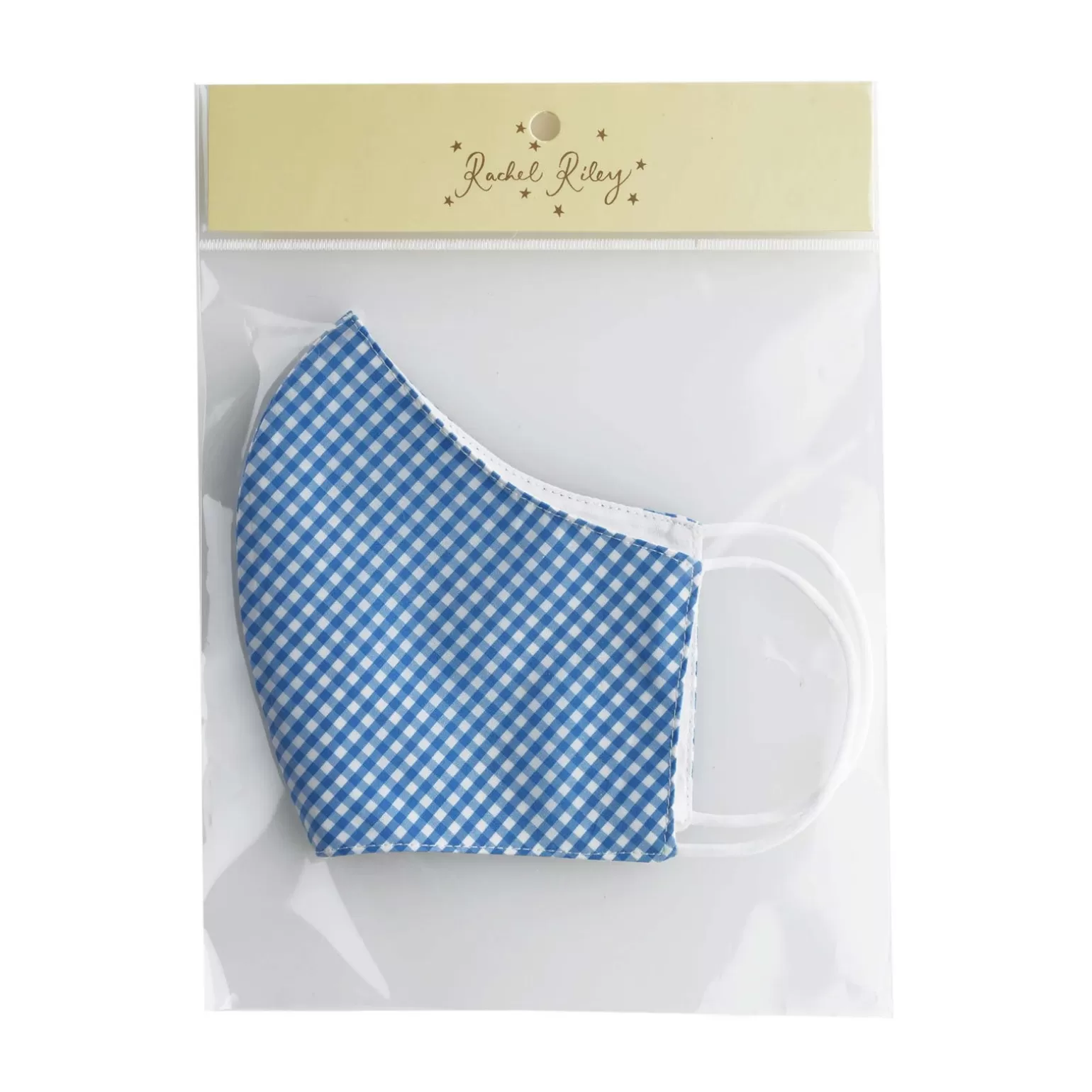 Rachel Riley Blue Gingham Face Mask, Men'S | Girl Face Masks