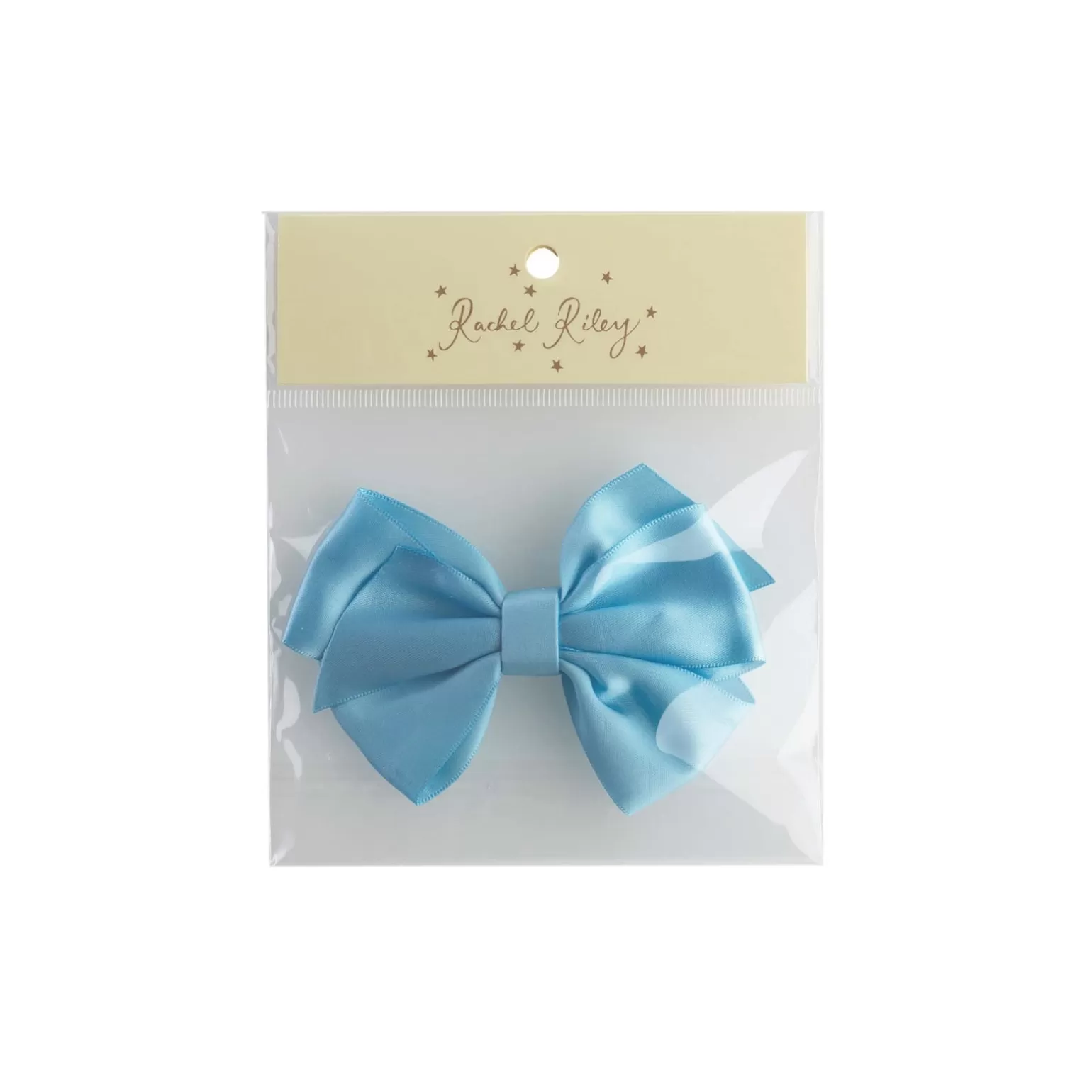Rachel Riley Blue Satin Ribbon Hairbow | Girl Hair Accessories
