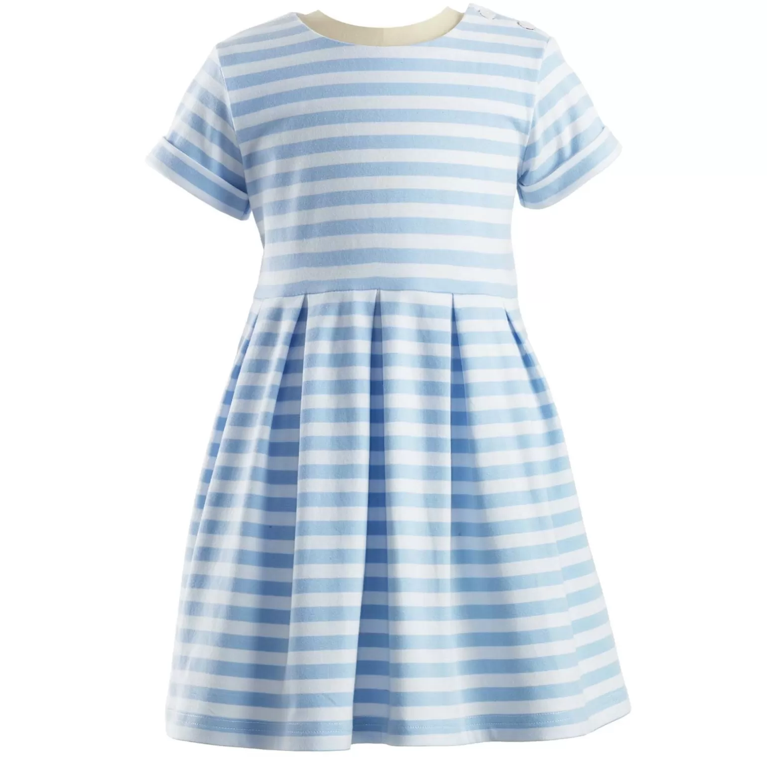 Rachel Riley Blue Striped Jersey Dress | Girl Dresses