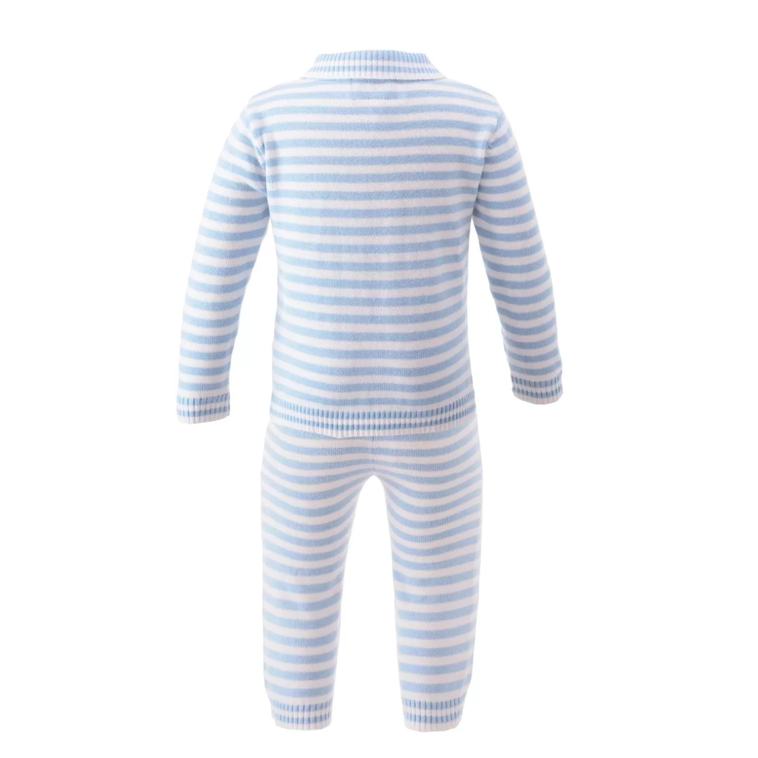 Rachel Riley Blue Striped Knitted Set | Baby Boy Newborn