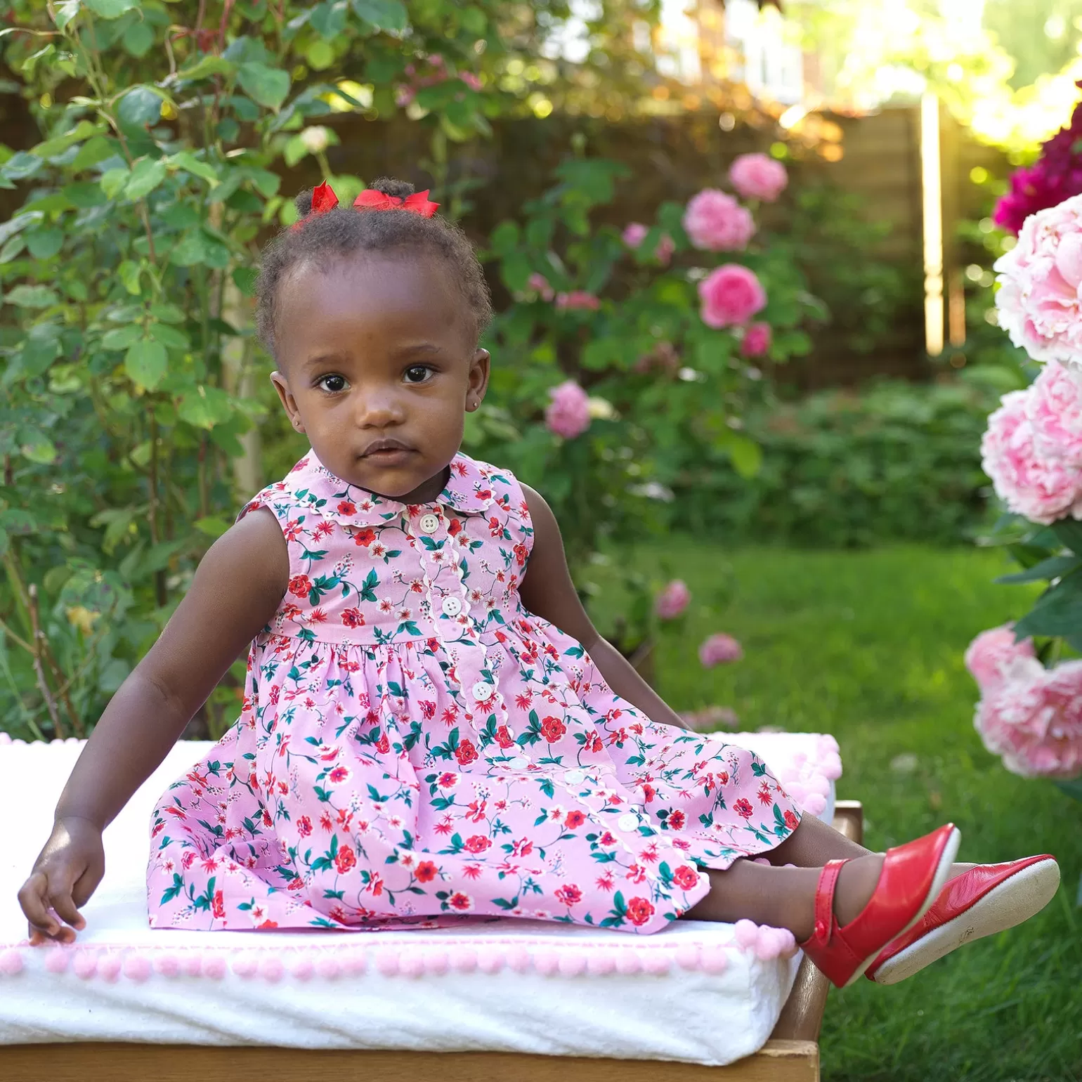 Rachel Riley Botanical Button-Front Dress & Bloomers | Baby Girl Dresses