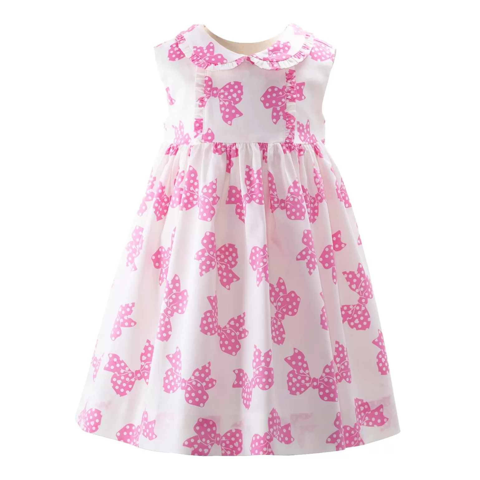 Rachel Riley Bow Frill Dress & Bloomers | Baby Girl Dresses