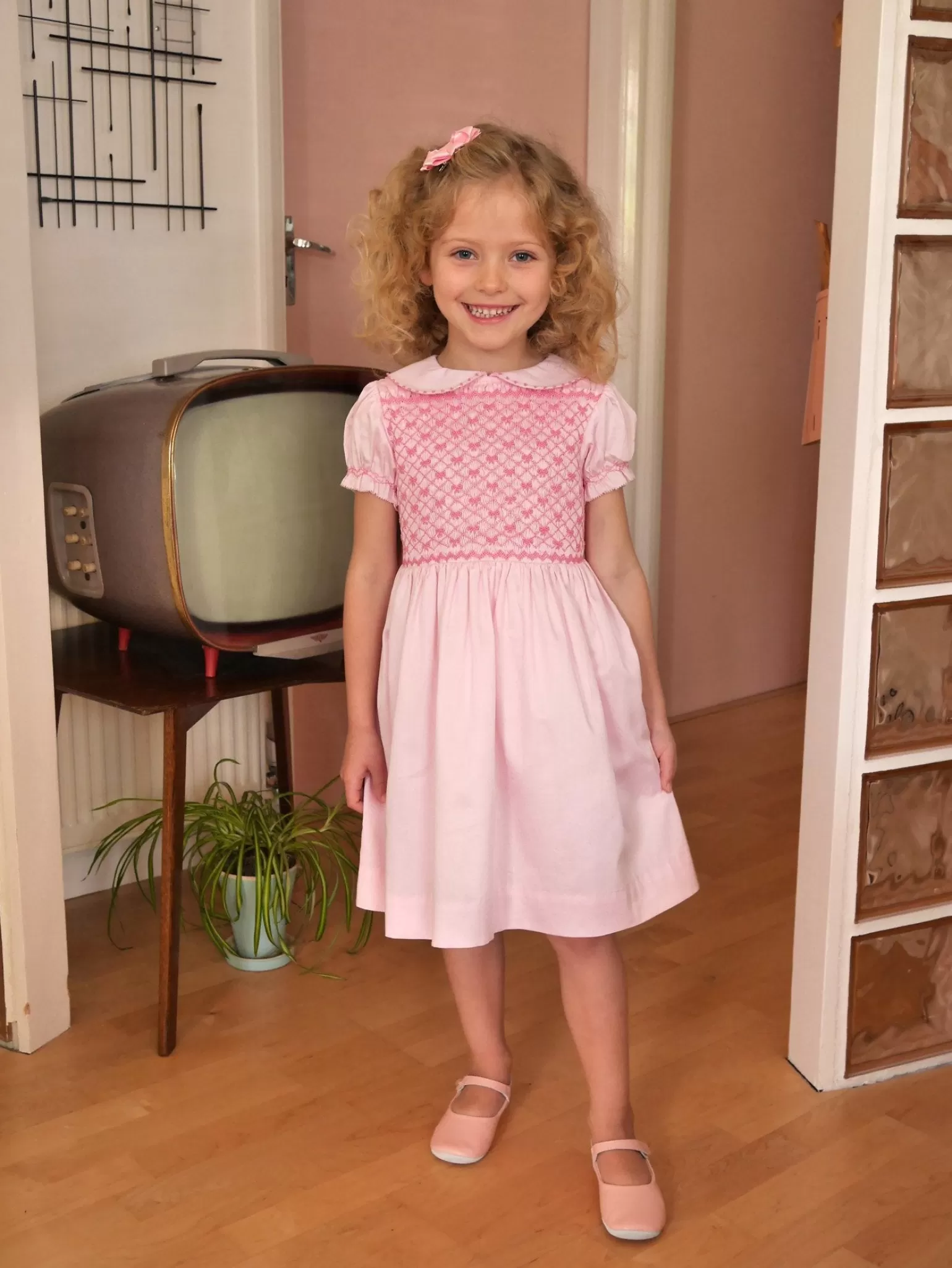 Rachel Riley Bow Smocked Dress | Girl Dresses