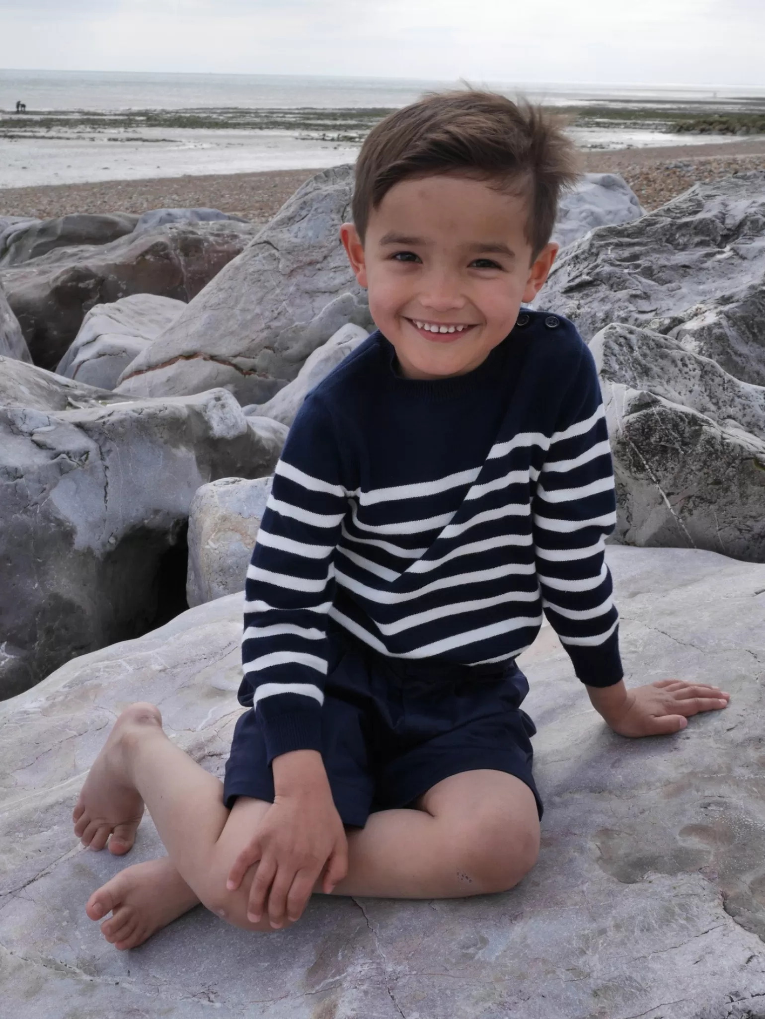 Rachel Riley Breton Striped Sweater | Boy Knitwear, Jackets & Coats