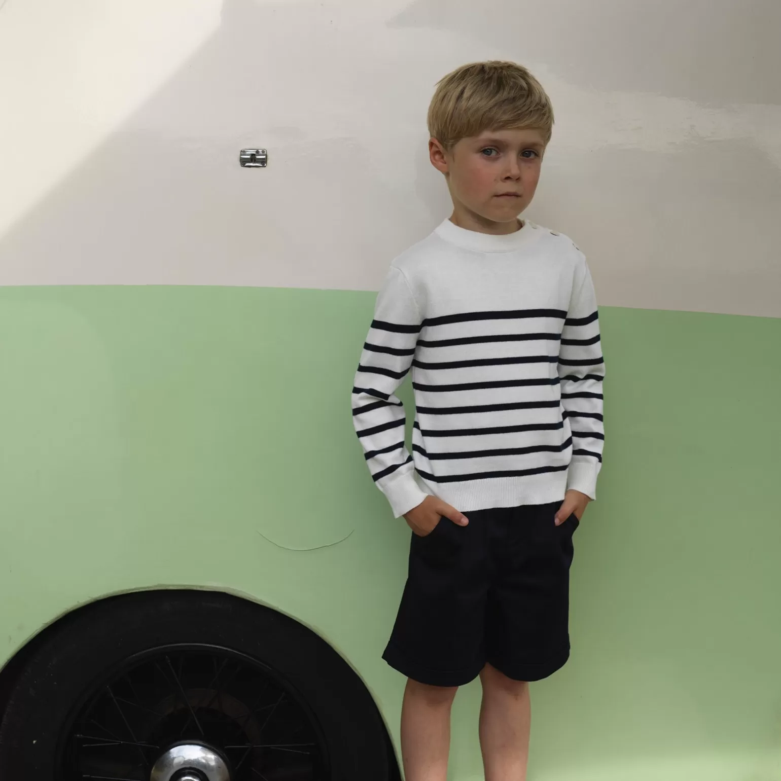 Rachel Riley Breton Striped Sweater | Boy Knitwear, Jackets & Coats