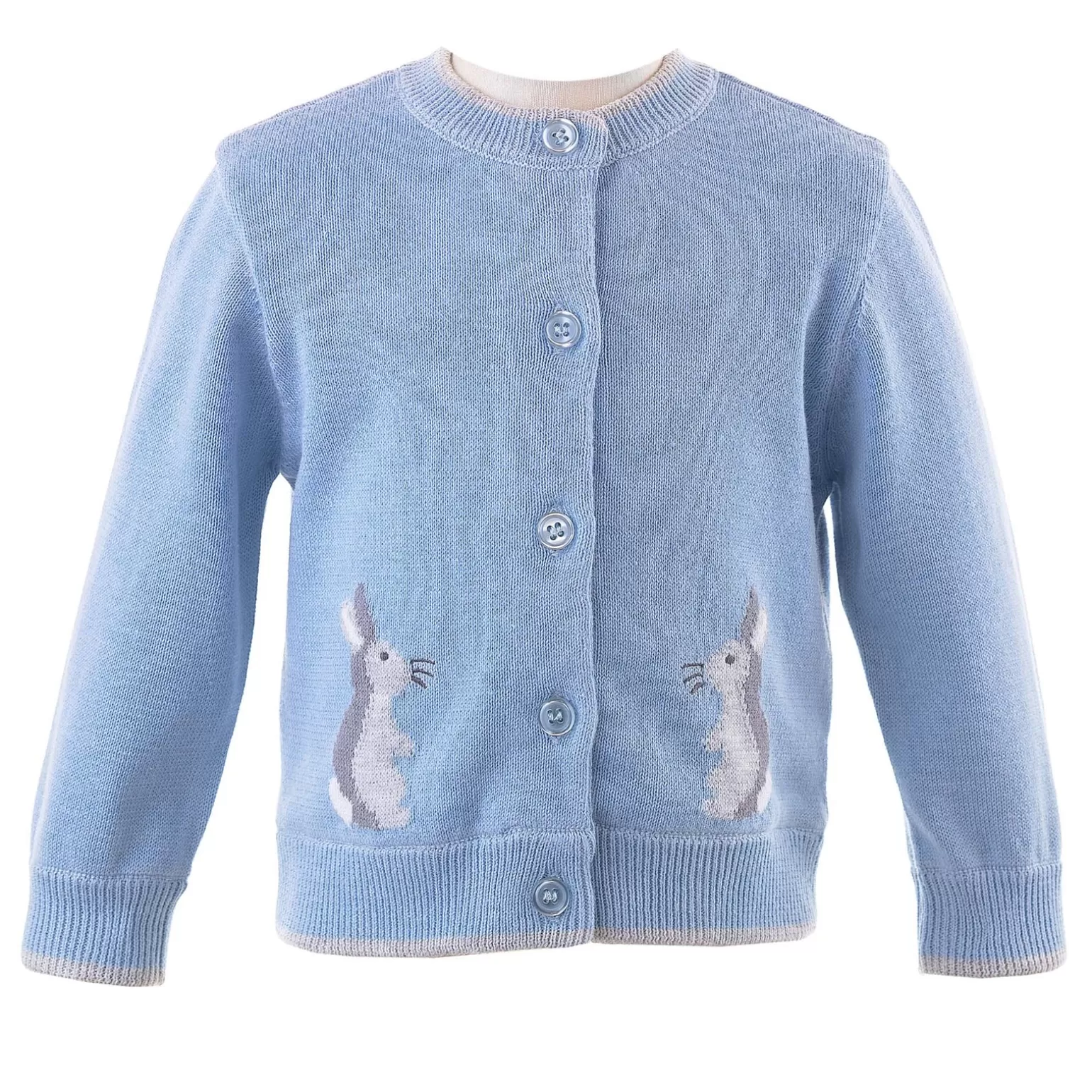 Rachel Riley Bunny Intarsia Cardigan | Baby Boy Knitwear
