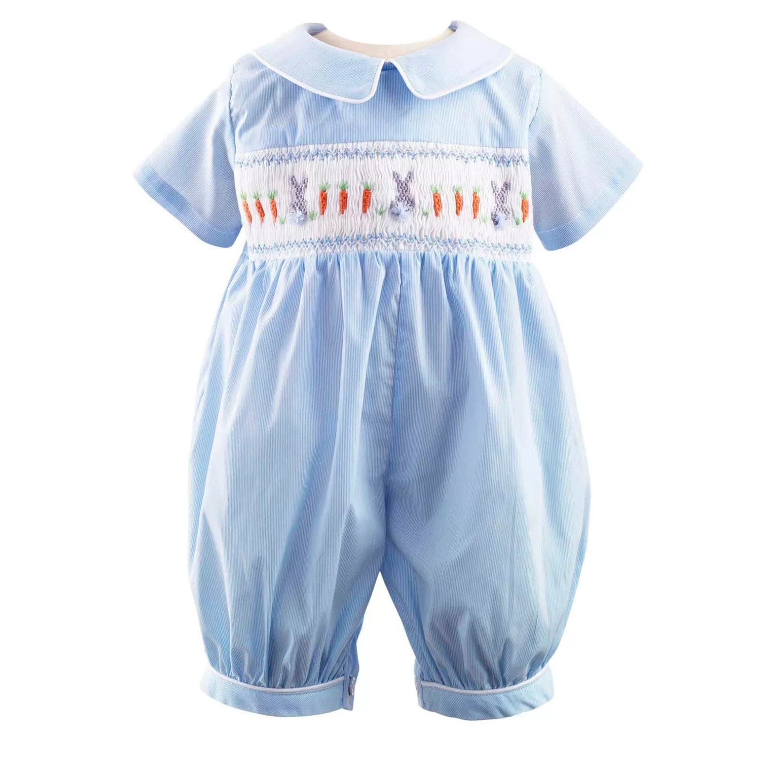 Rachel Riley Bunny Smocked Babysuit | Baby Boy Babygros & Babysuits