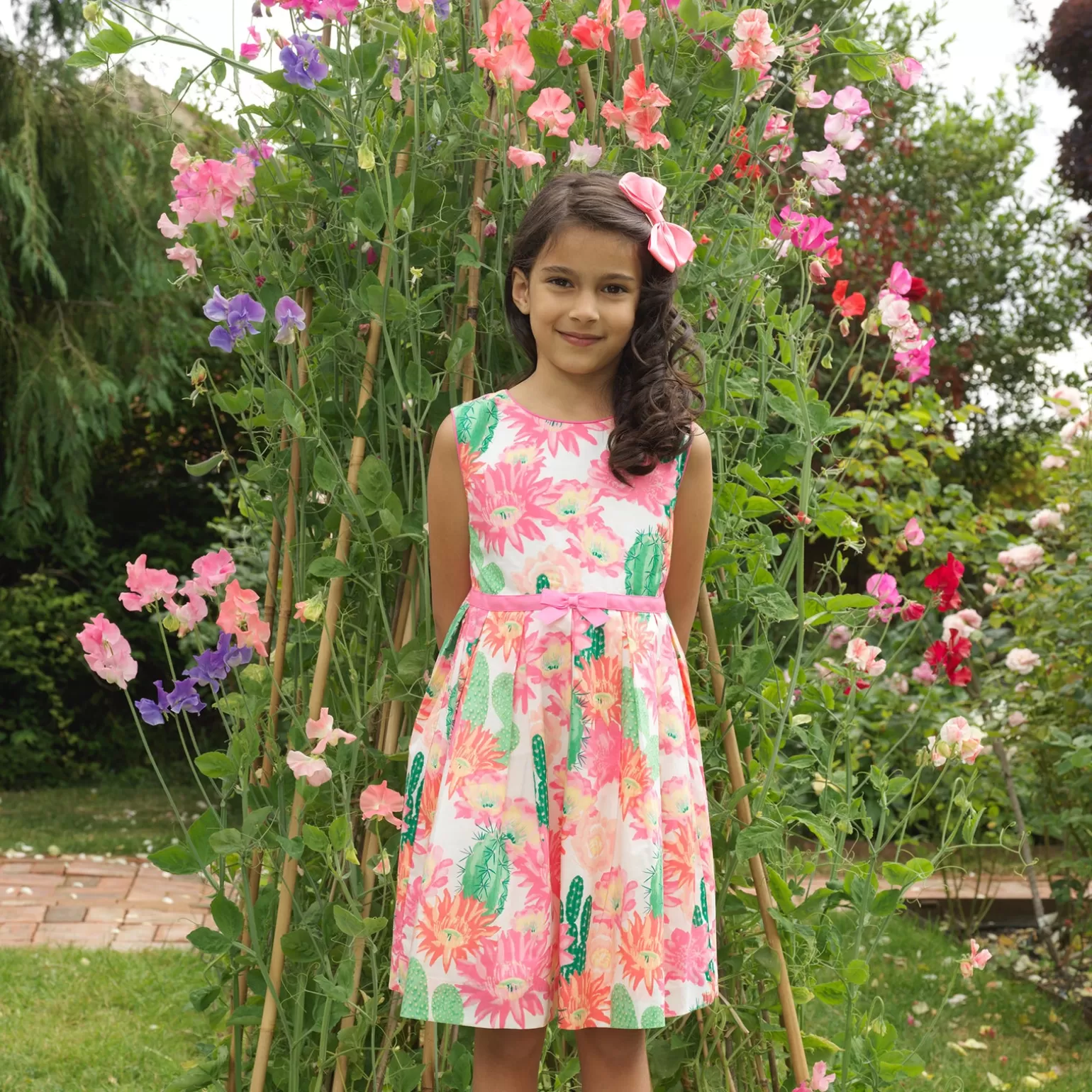 Rachel Riley Cactus Floral Dress | Girl Dresses