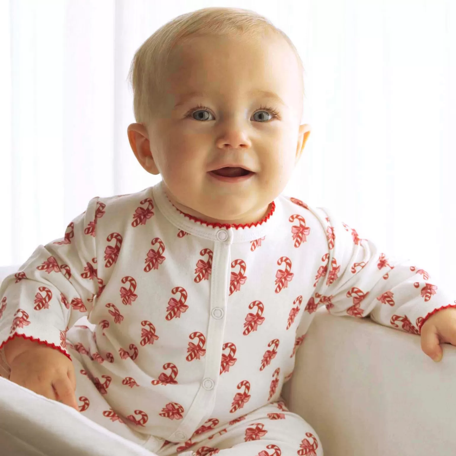 Rachel Riley Candy Cane Babygro | Baby Girl Newborn