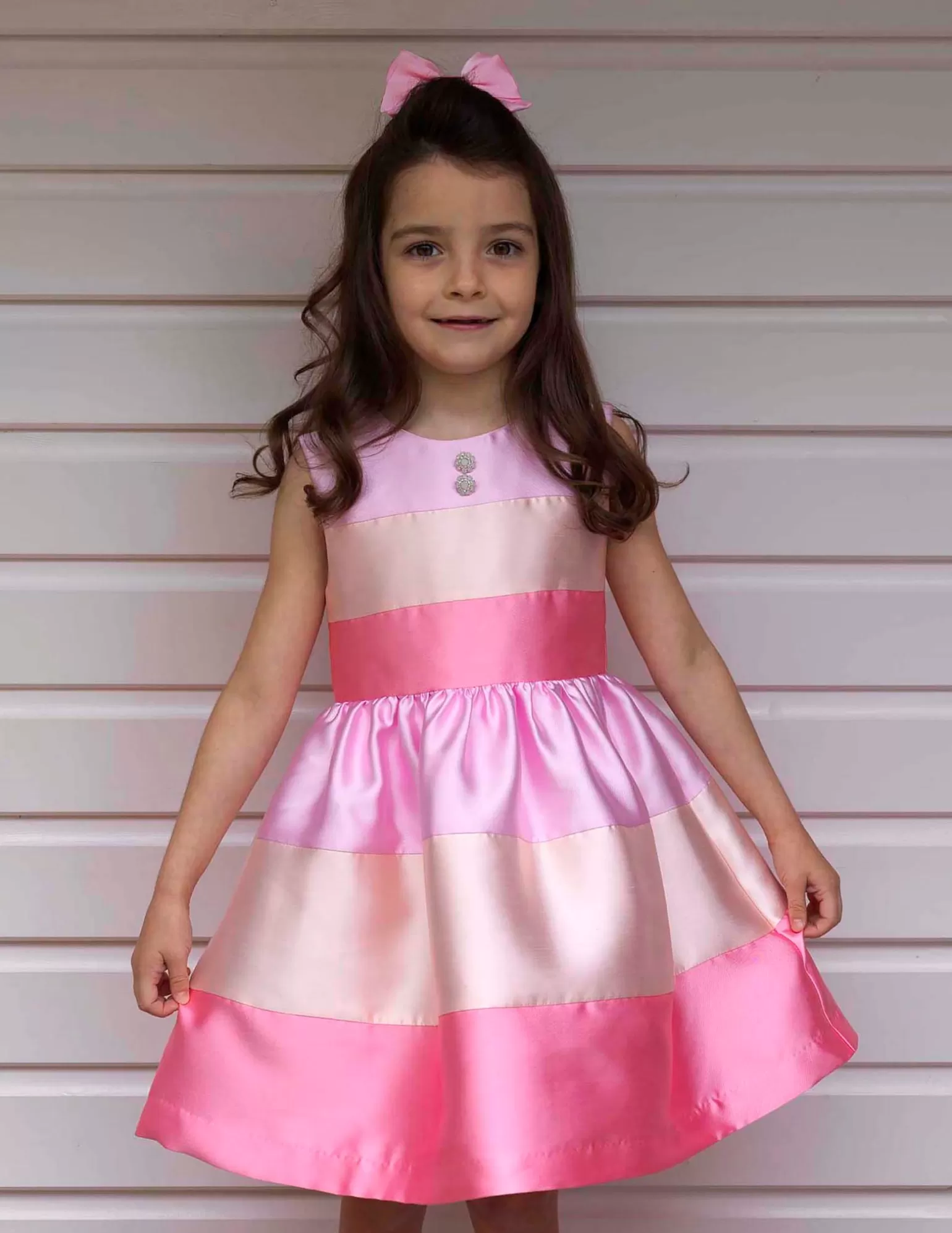 Rachel Riley Candy Stripe Party Dress | Girl Dresses