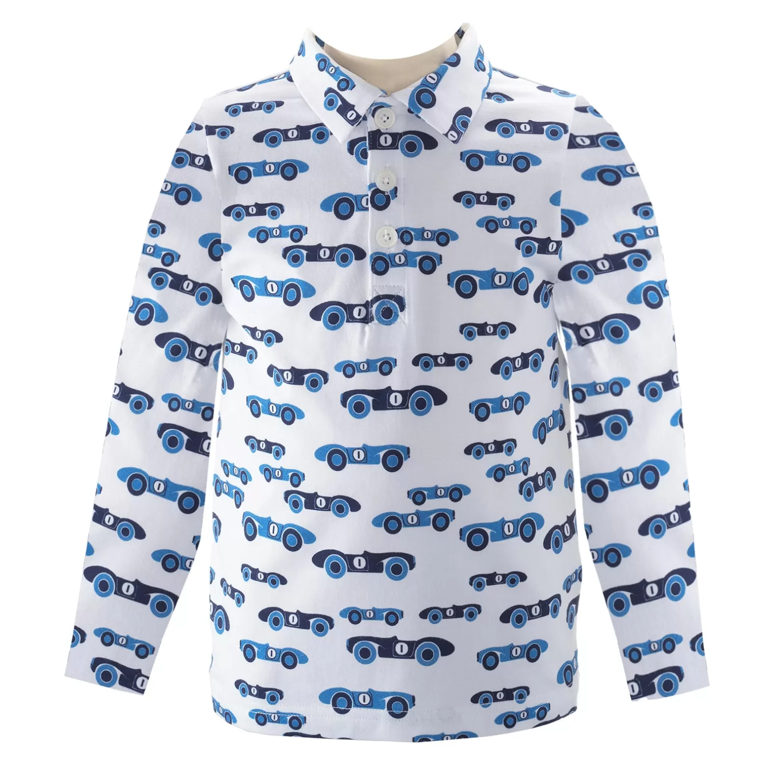Rachel Riley Car Print Polo | Boy Shirts & Tops
