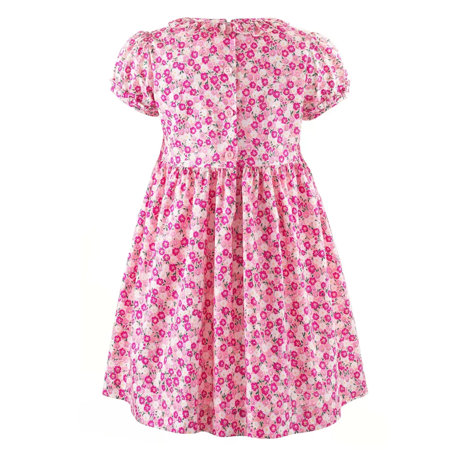 Rachel Riley Carnation Floral Frill Smocked Dress | Girl Dresses