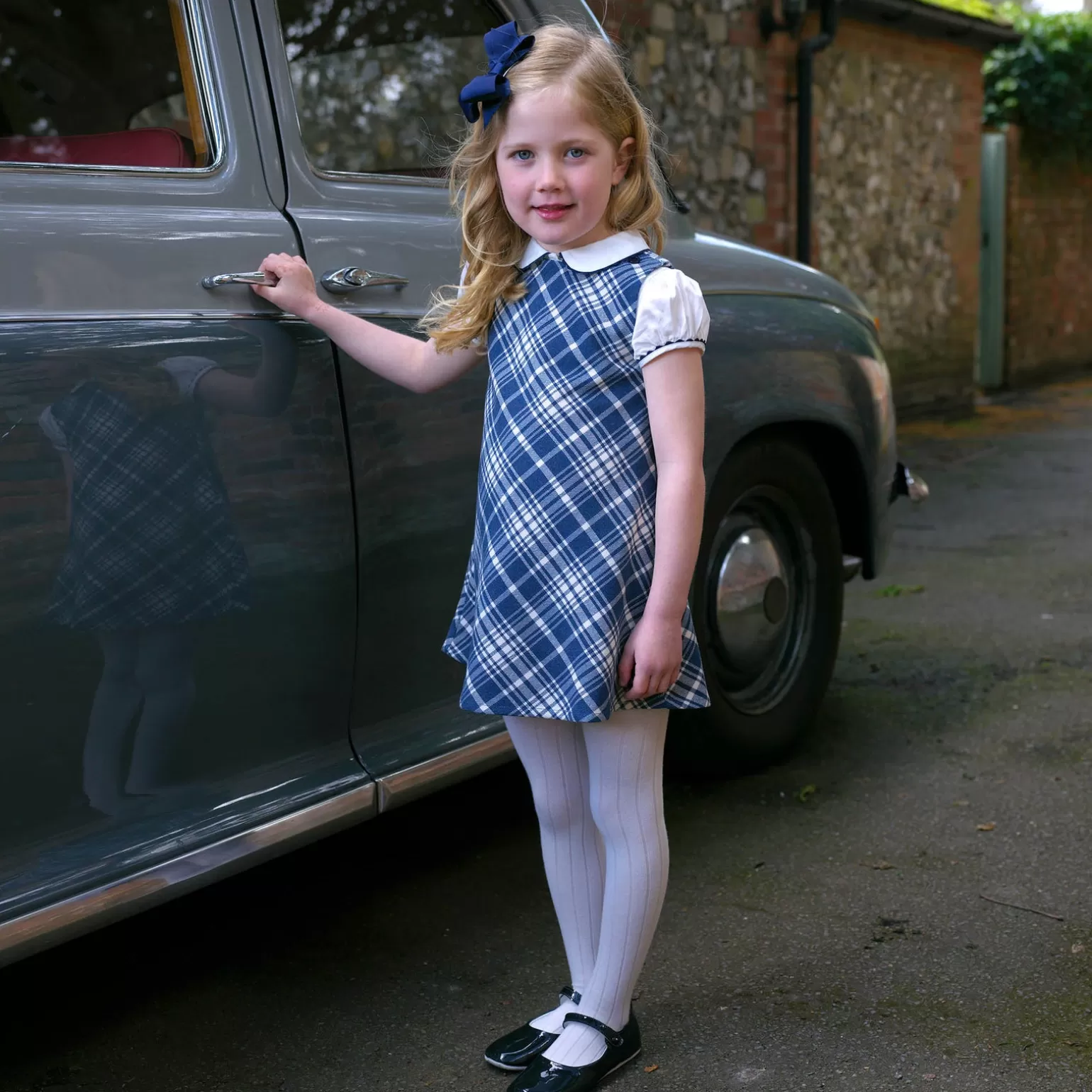 Rachel Riley Check Pinafore | Girl Dresses