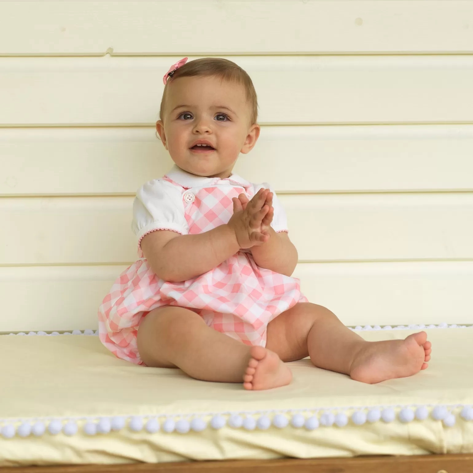 Rachel Riley Checked Dungarees | Baby Girl Sets & Outfits