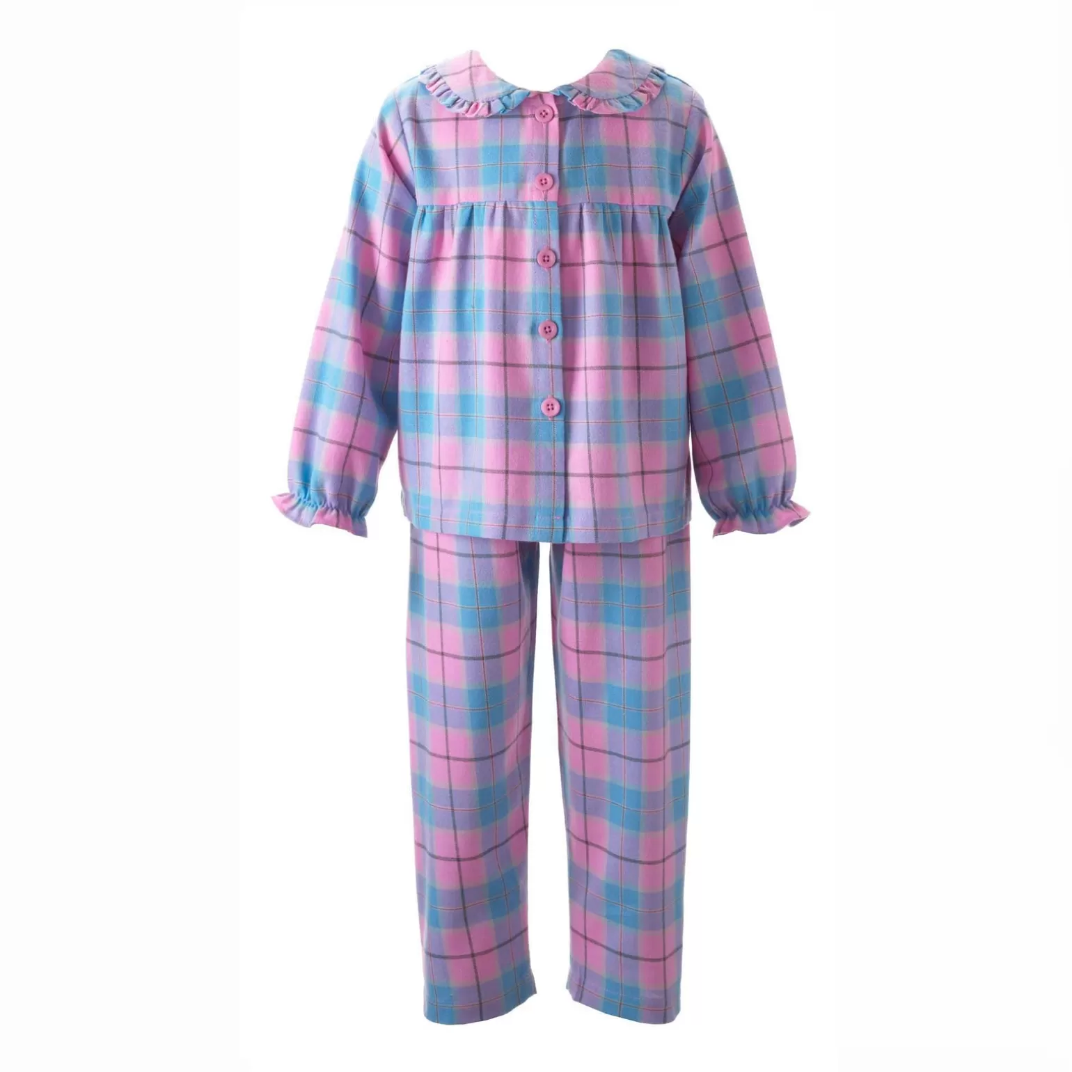 Rachel Riley Checked Flannel Babydoll Pyjamas | Girl Pyjamas & Nightdresses