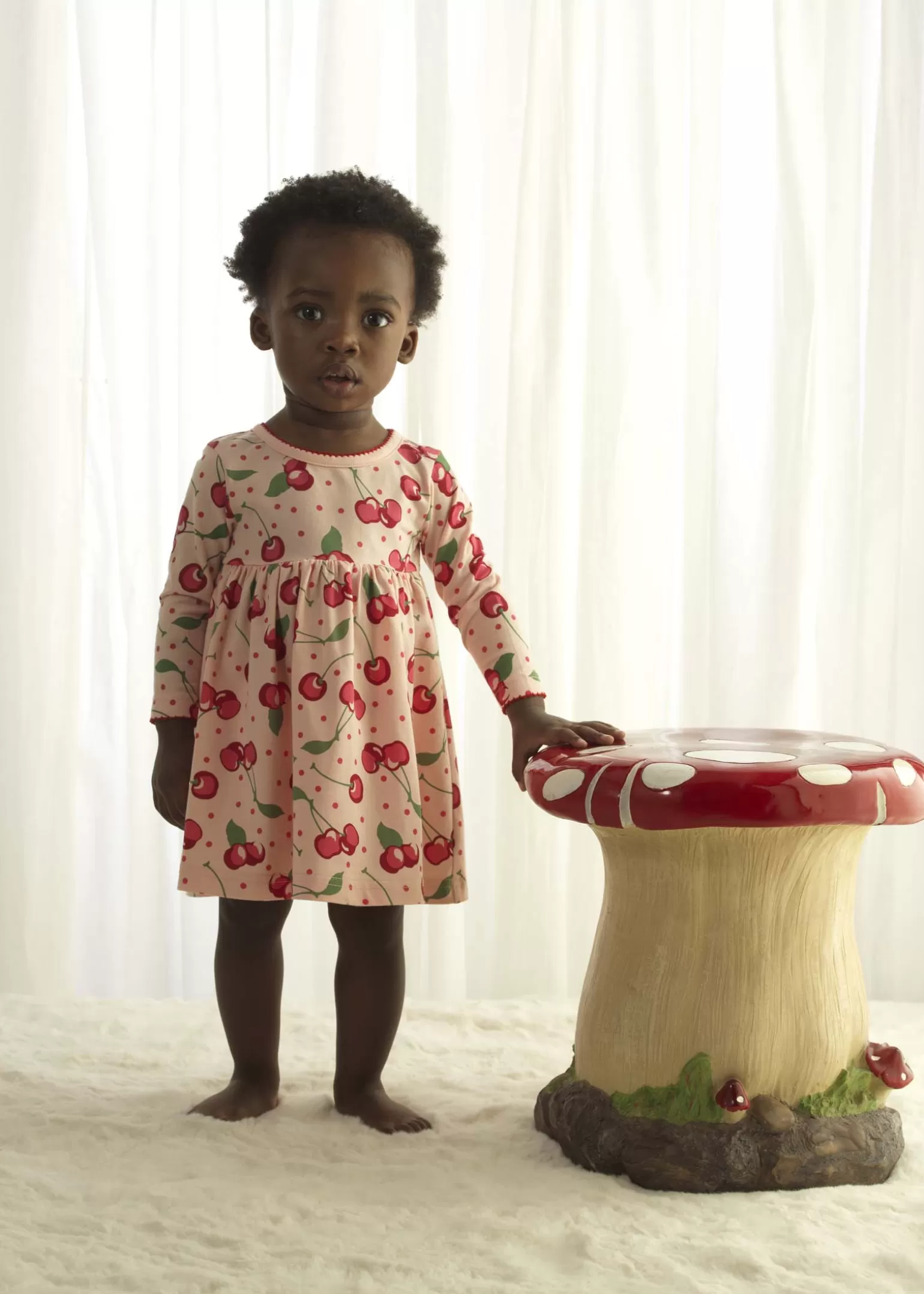 Rachel Riley Cherry Jersey Dress | Baby Girl Dresses