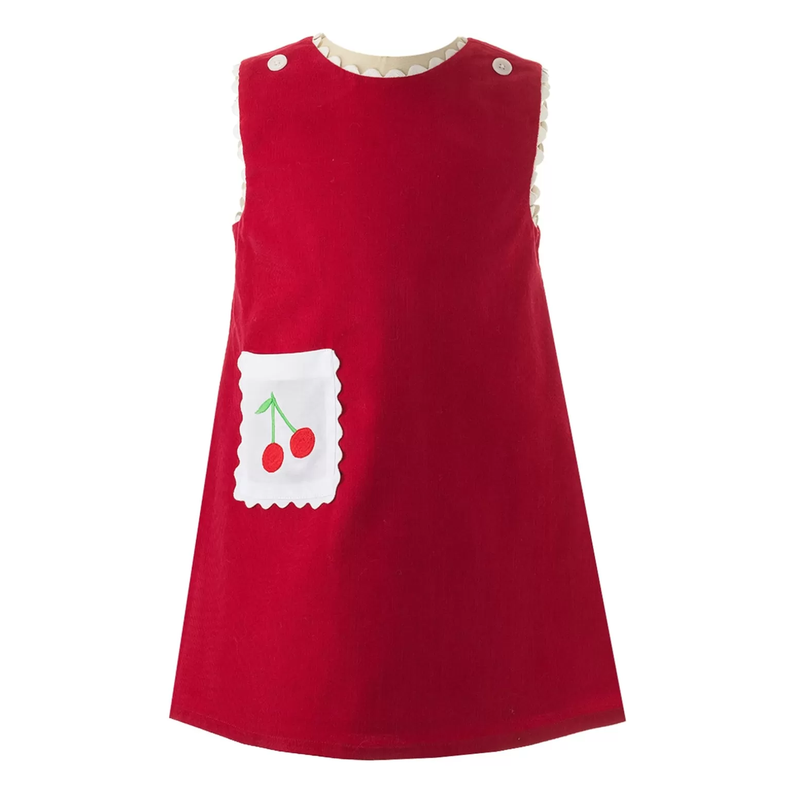 Rachel Riley Cherry Pocket Pinafore | Girl Dresses