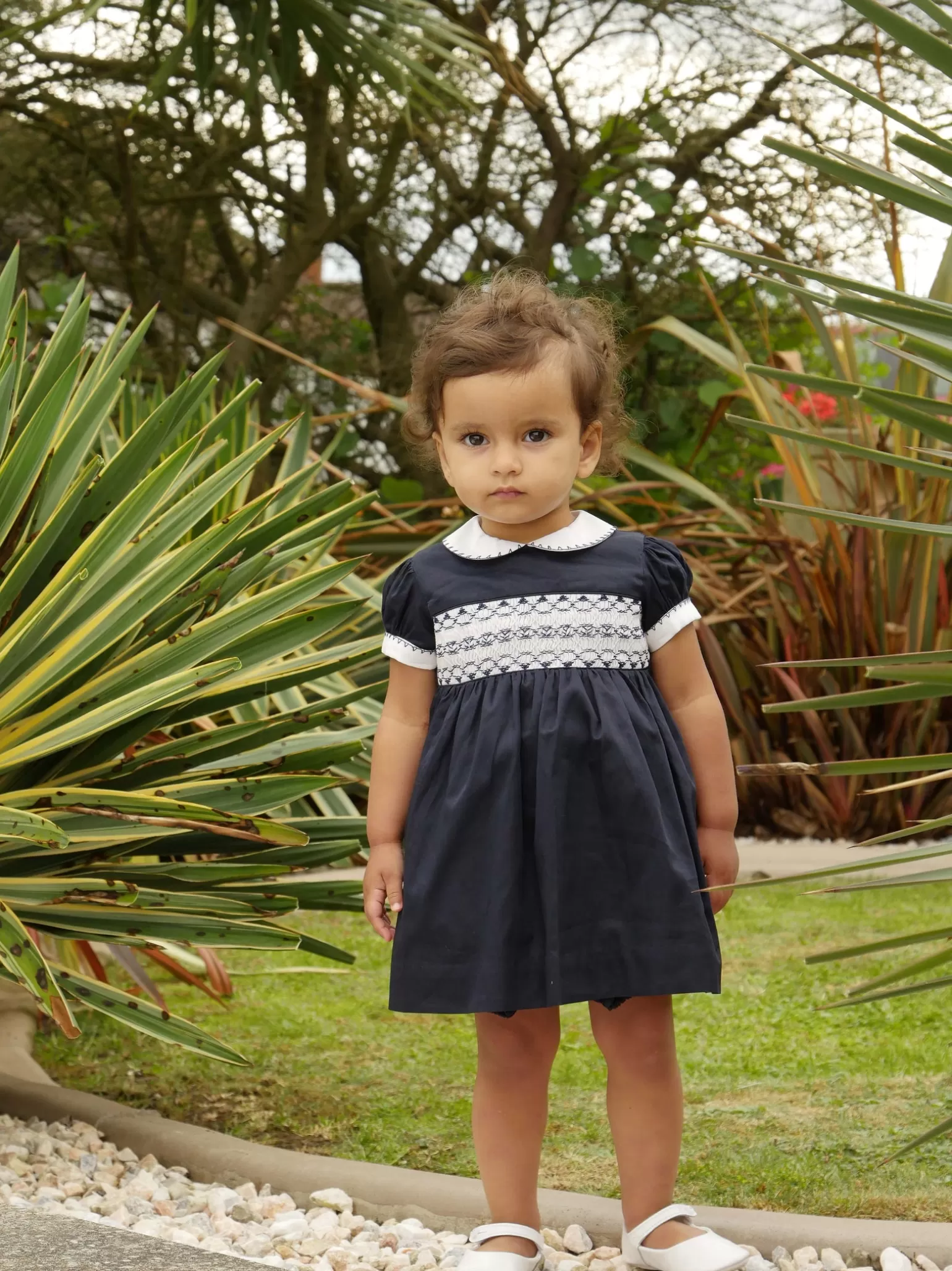 Rachel Riley Classic Smocked Dress & Bloomer | Baby Girl Dresses
