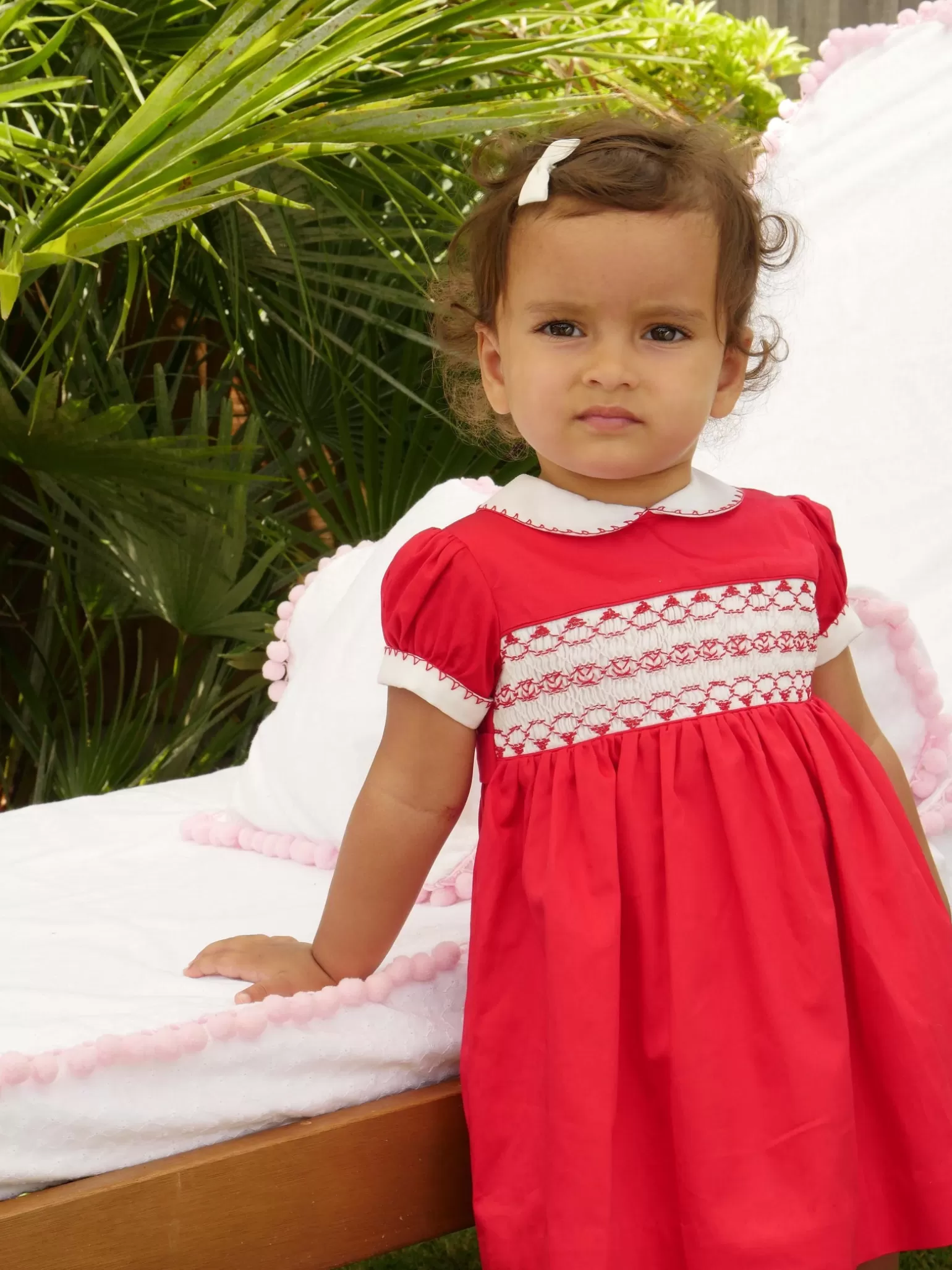 Rachel Riley Classic Smocked Dress & Bloomer | Baby Girl Dresses