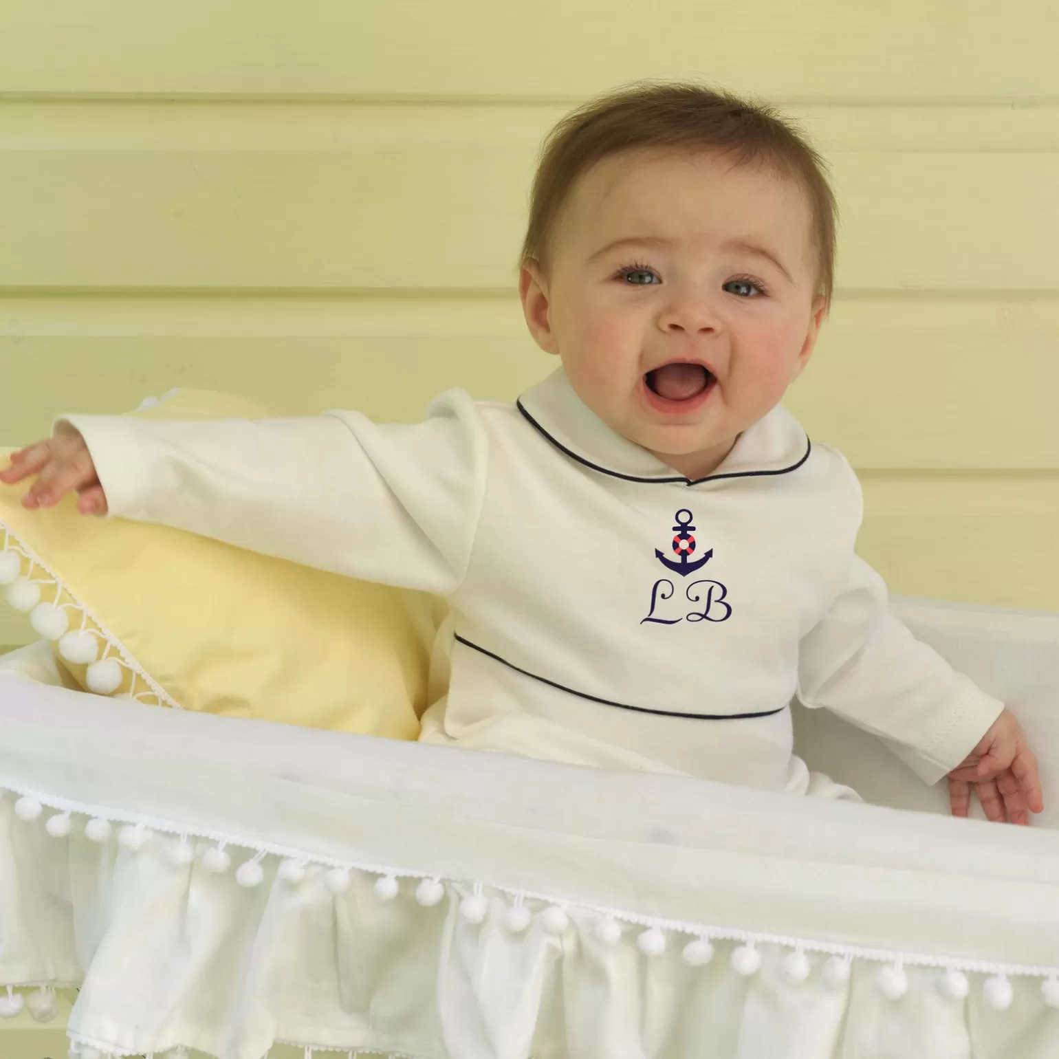 Rachel Riley Classic Trim Babygro | Baby Girl Babygros & Babysuits