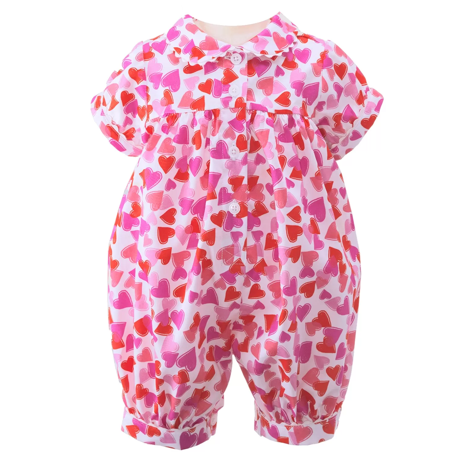 Rachel Riley Confetti Heart Babysuit | Baby Girl Newborn
