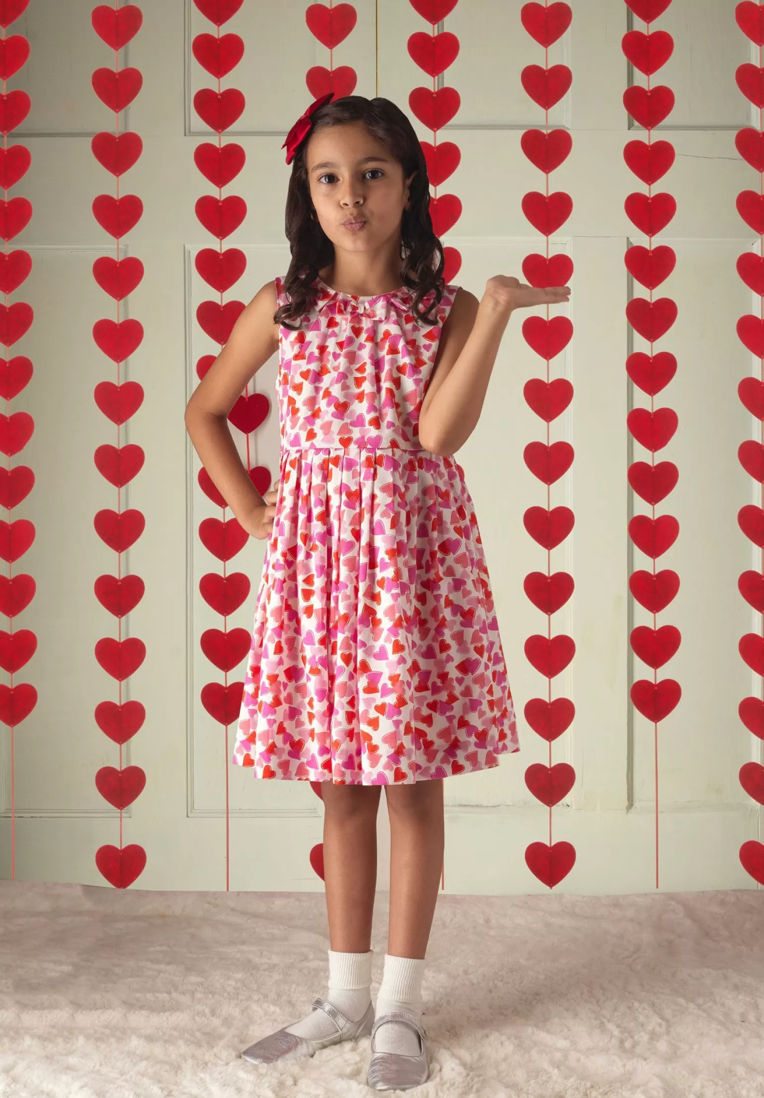 Rachel Riley Confetti Heart Dress | Girl Dresses
