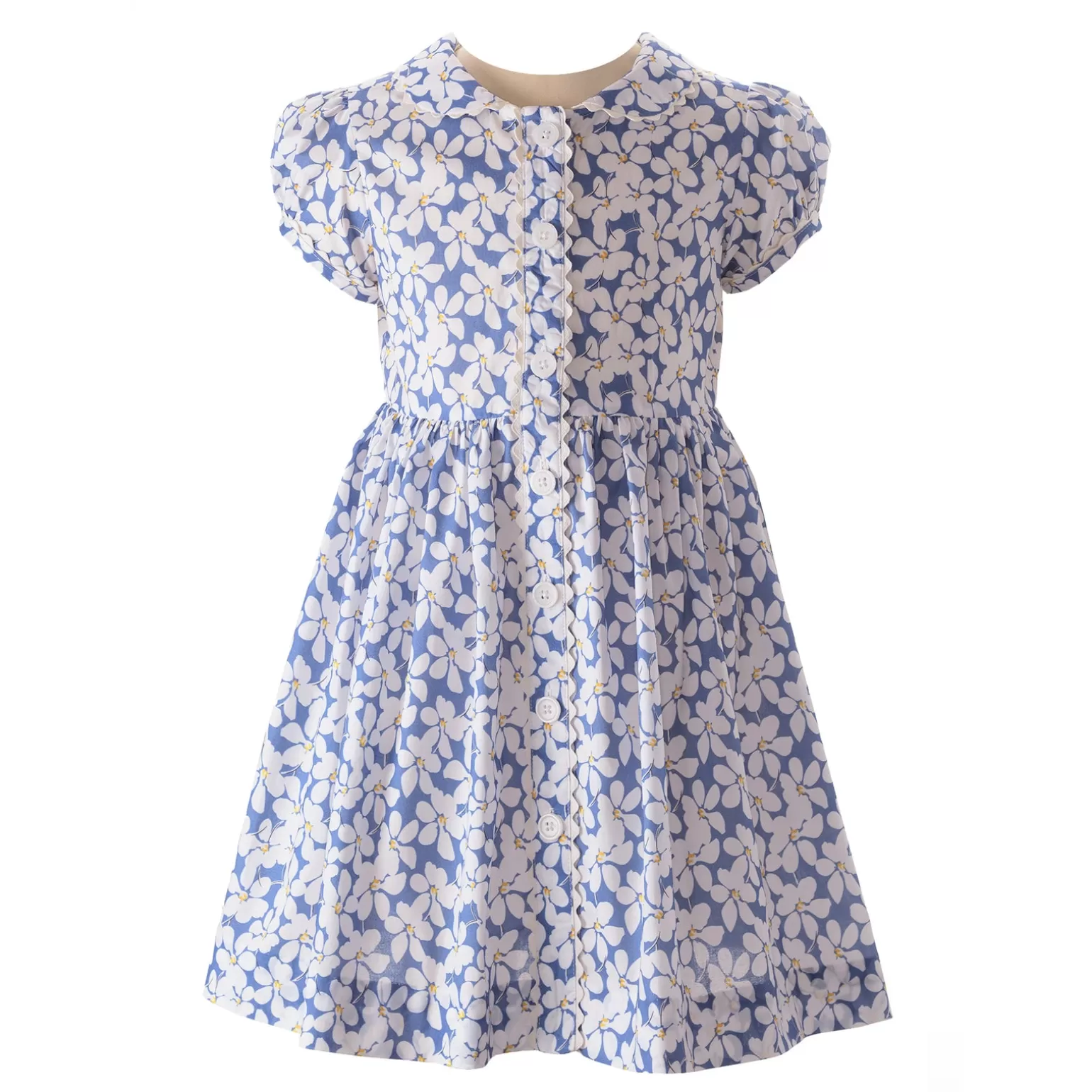 Rachel Riley Daisy Button-Front Dress | Girl Dresses