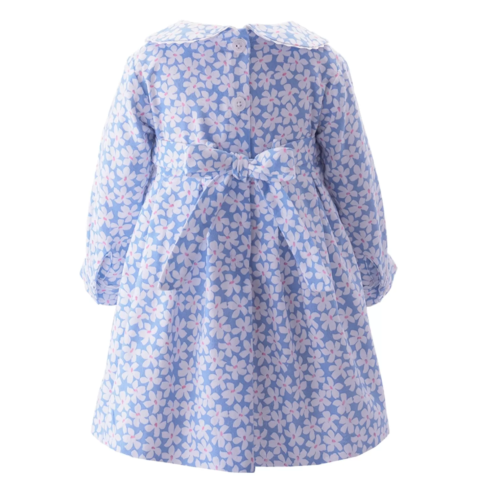 Rachel Riley Daisy Flannel Pleated Dress | Girl Dresses