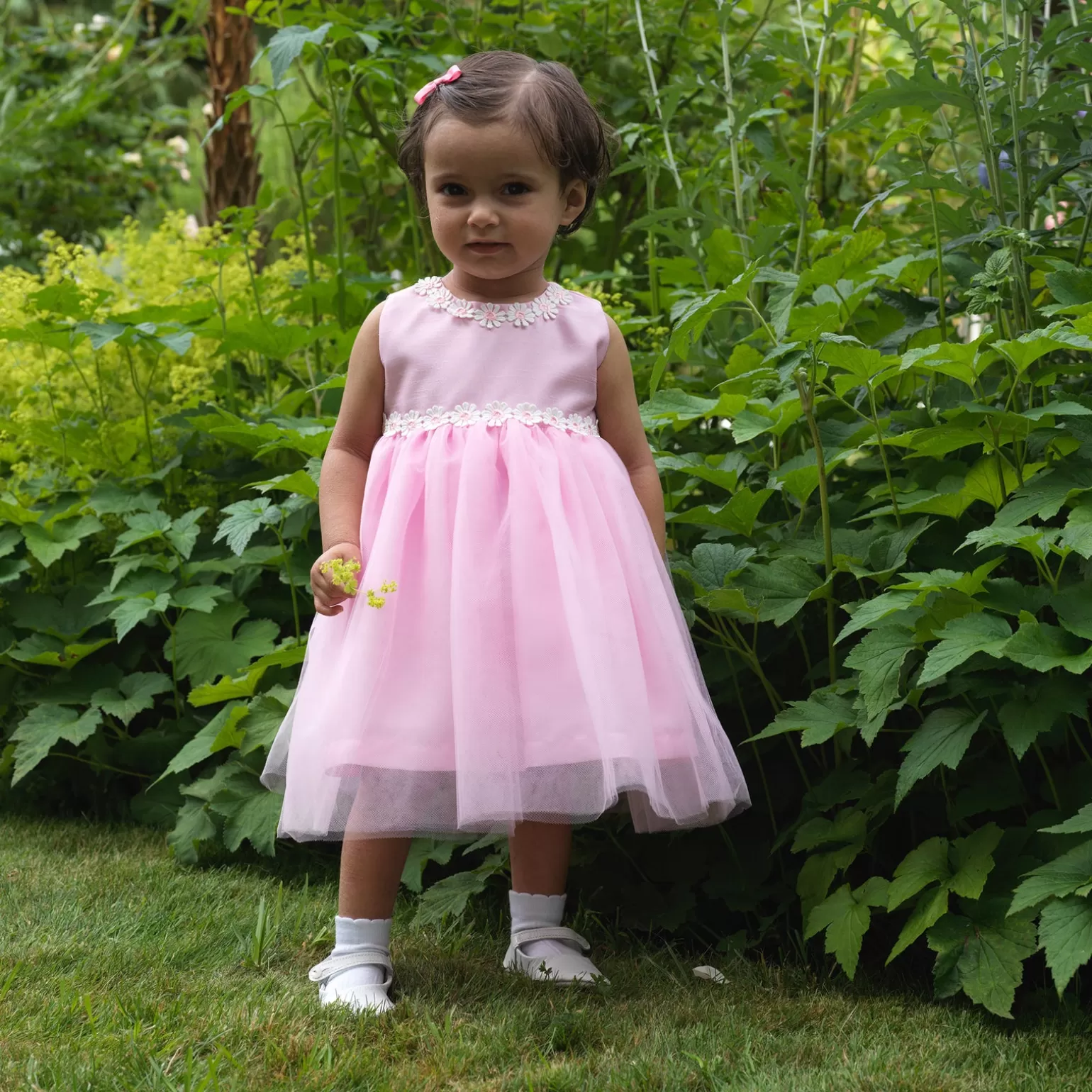Rachel Riley Daisy Tulle Party Dress | Baby Girl Dresses