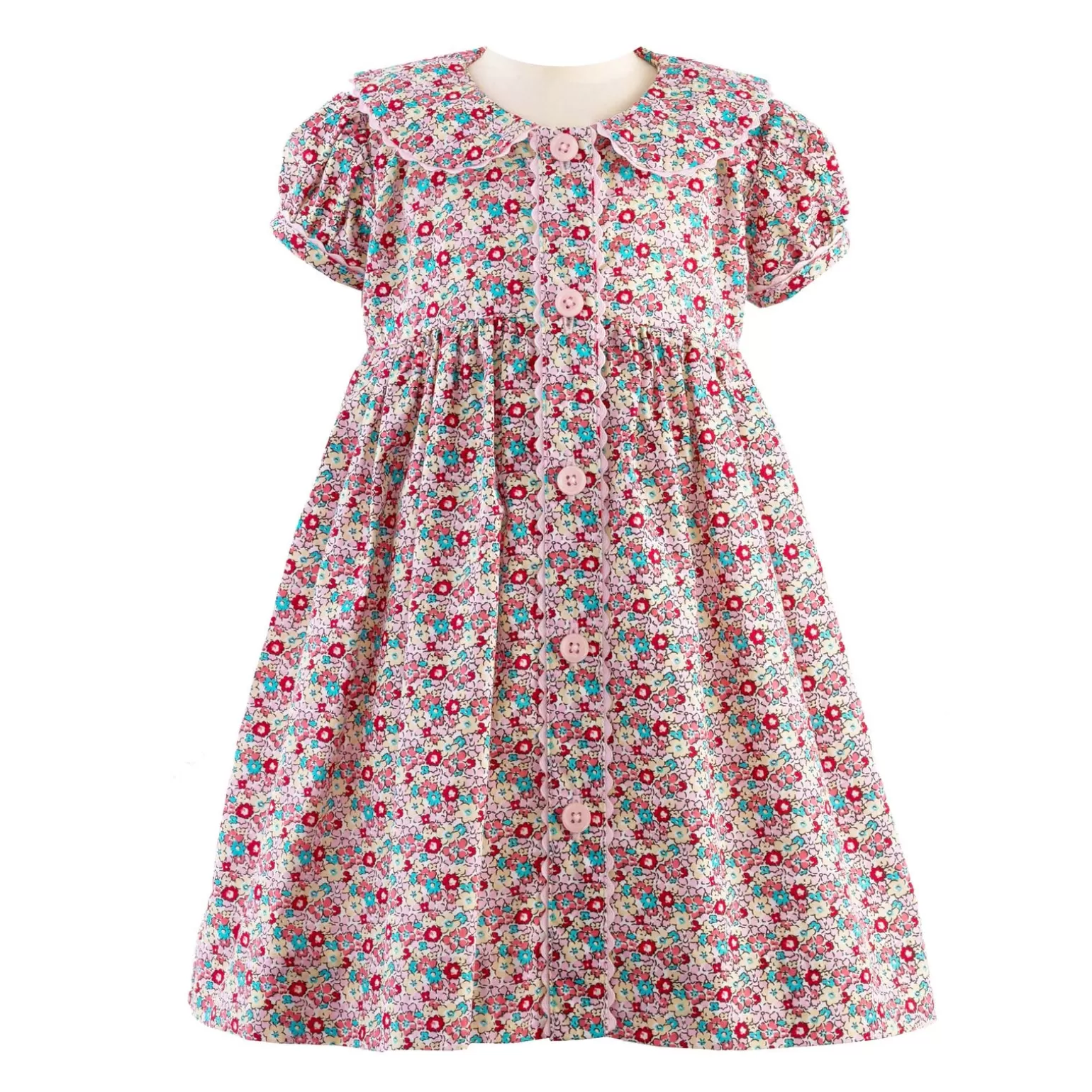 Rachel Riley Ditsy Floral Button Front Dress & Bloomers | Baby Girl Dresses