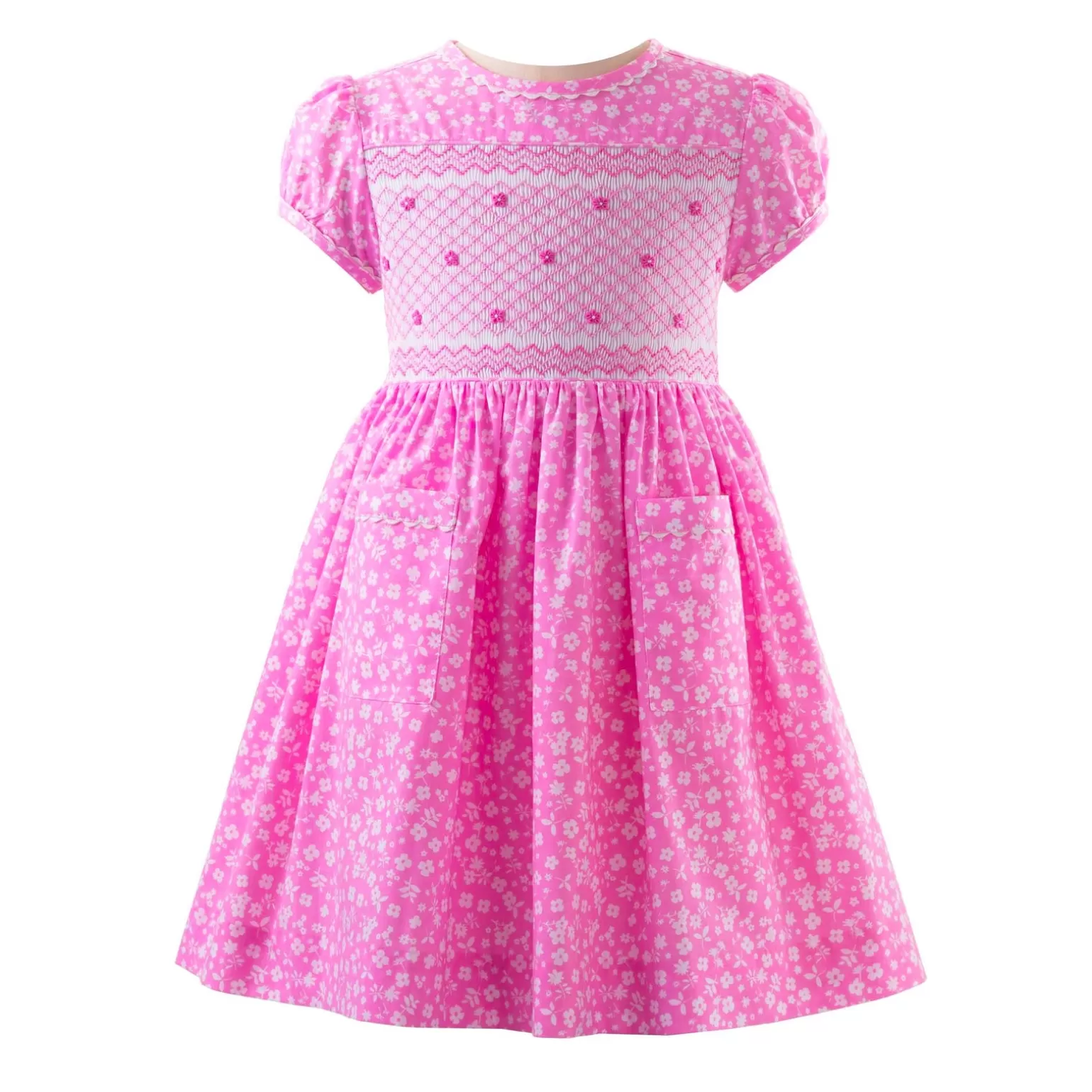 Rachel Riley Ditsy Floral Smocked Dress | Girl Dresses