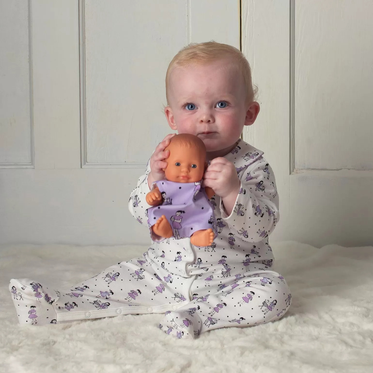 Rachel Riley Doll Print Babygro | Baby Girl Babygros & Babysuits