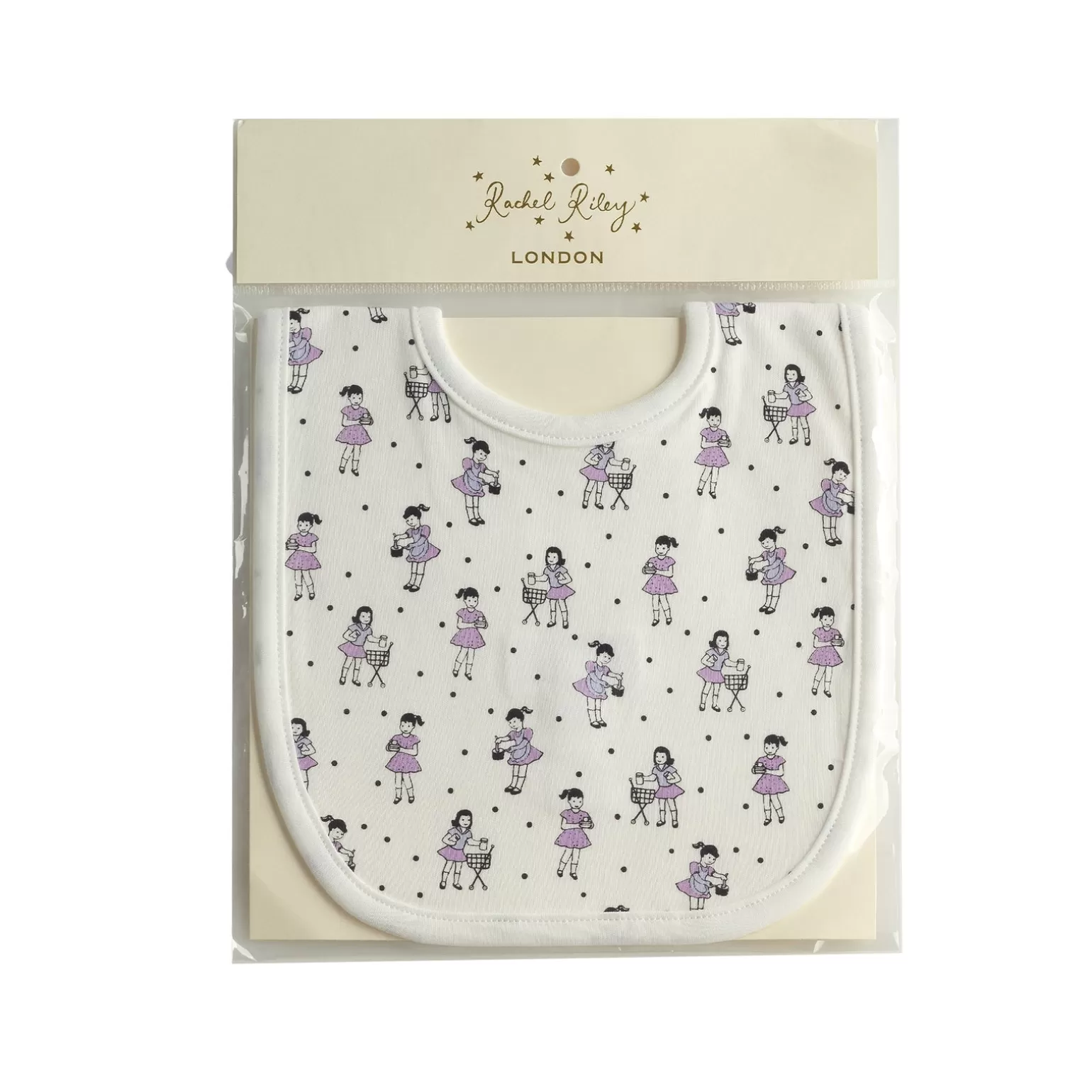 Rachel Riley Doll Print Bib | Baby Girl Bibs & Muslins
