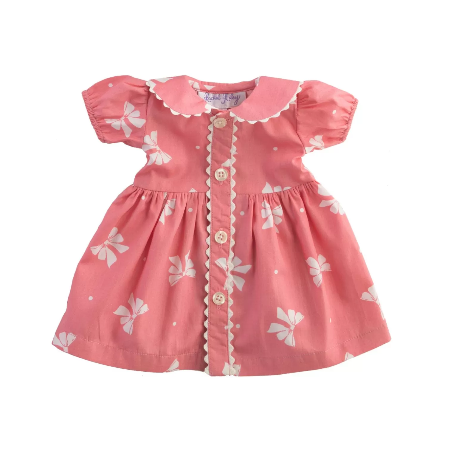 Rachel Riley Dolly Bow Button-Front Dress | Dolly & Dolly Clothes