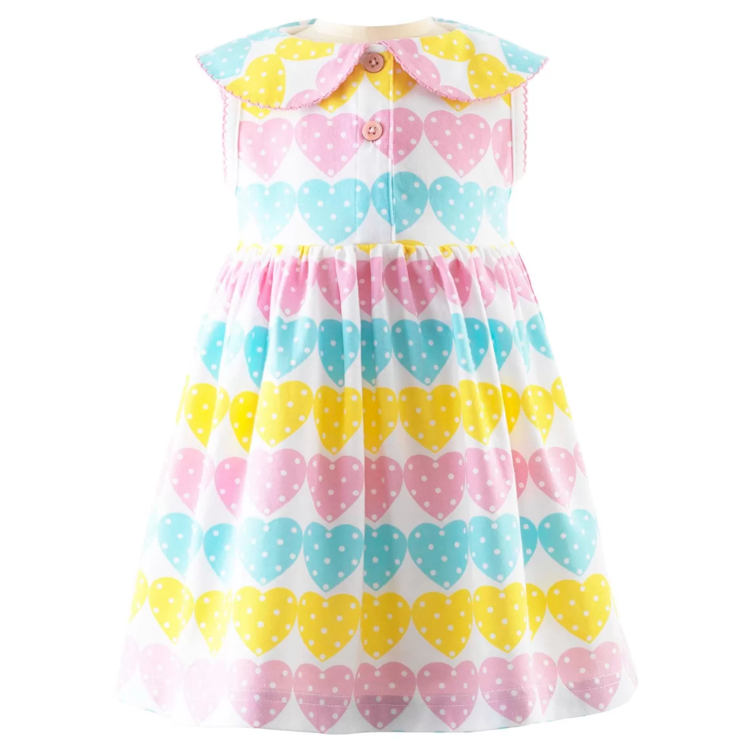 Rachel Riley Dottie Heart Jersey Dress | Baby Girl Dresses