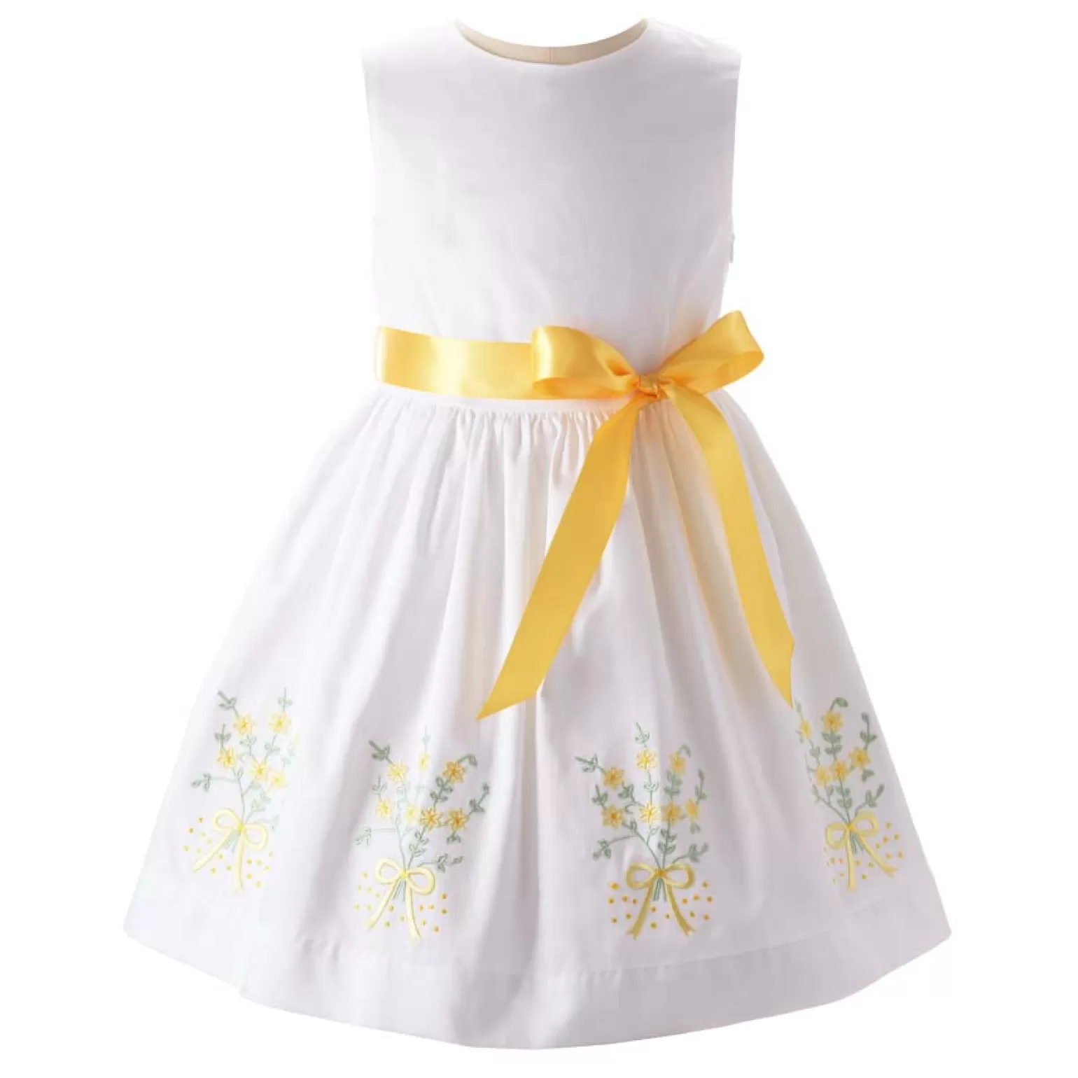 Rachel Riley Embroidered Bouquet Dress | Girl Dresses