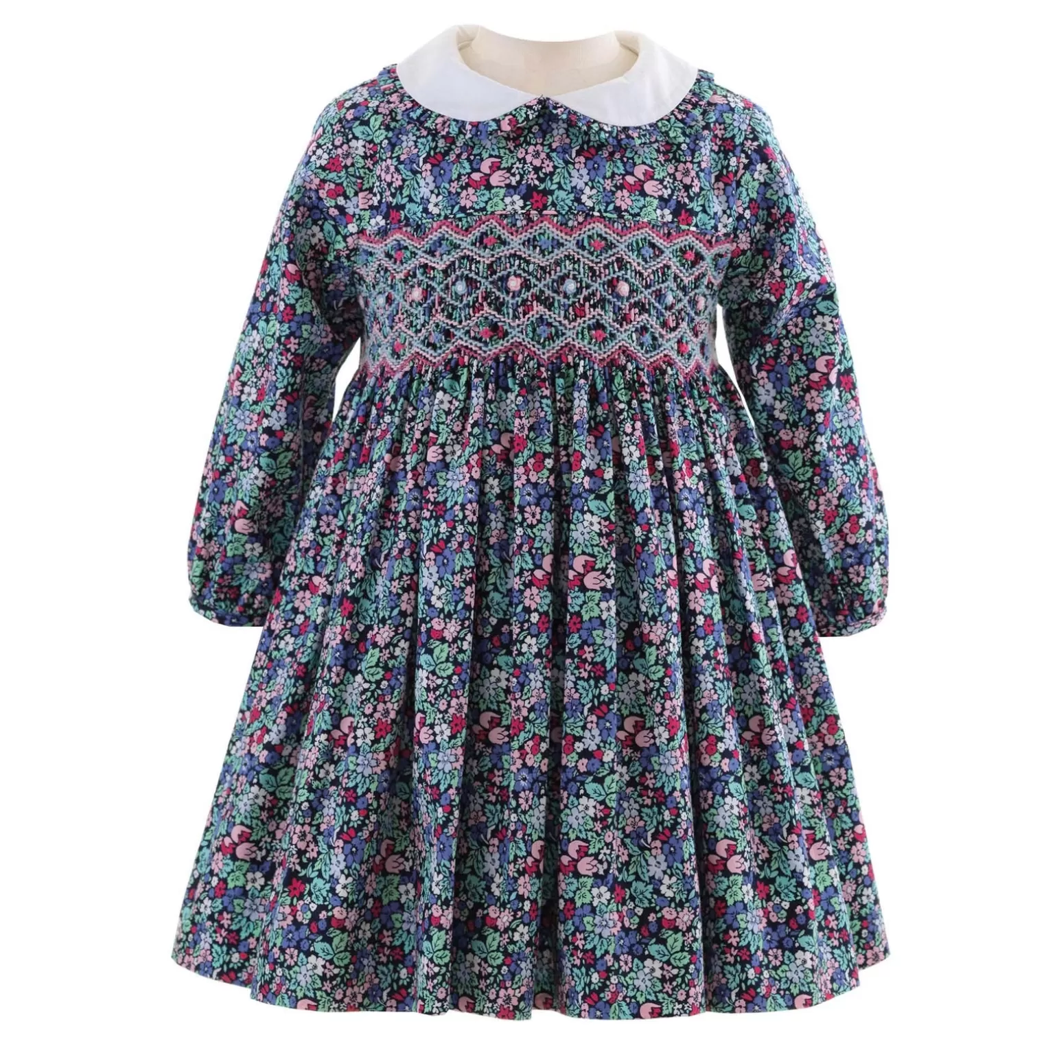 Rachel Riley Enchanted Forest Smocked Dress & Bloomer | Baby Girl Dresses
