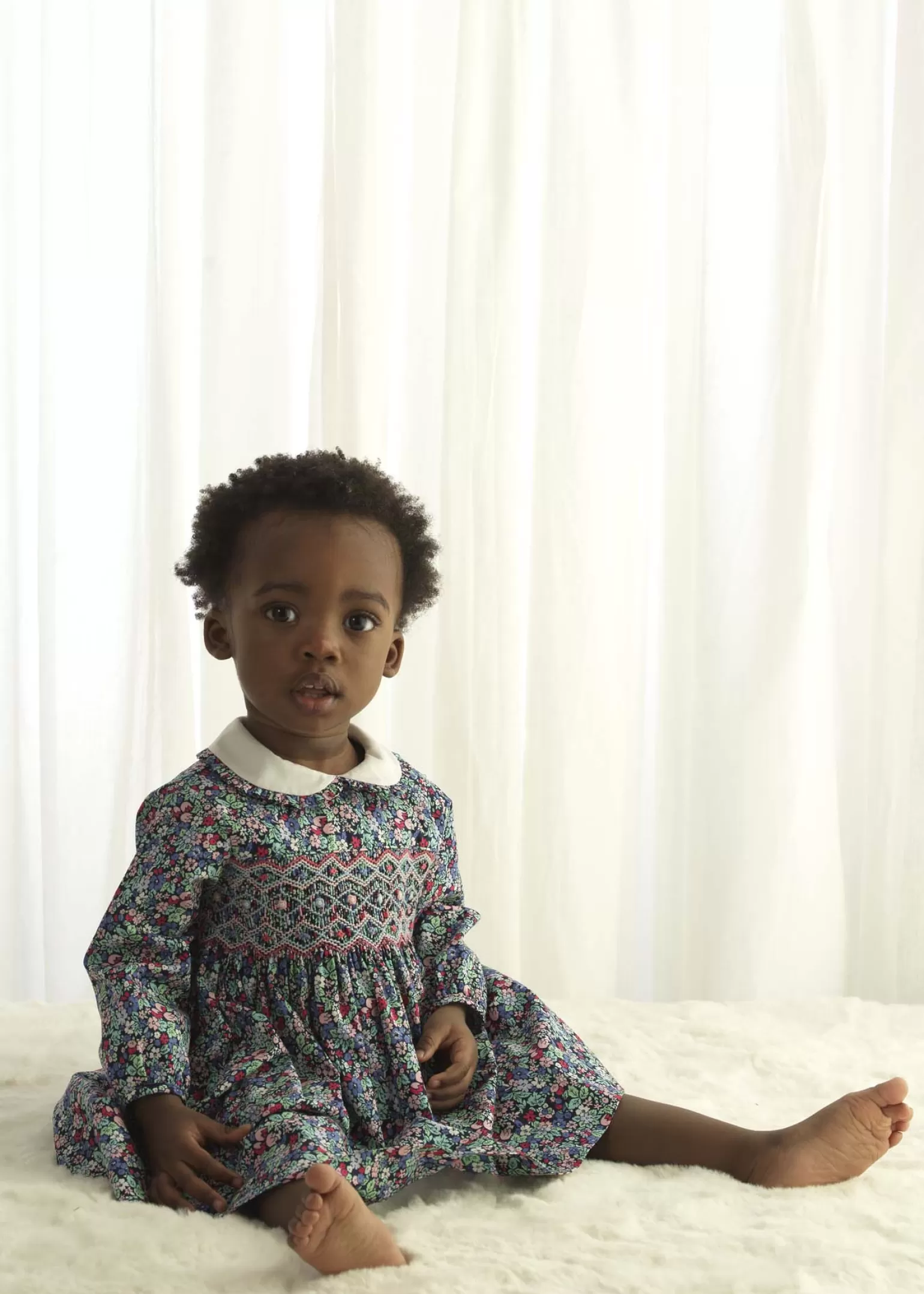 Rachel Riley Enchanted Forest Smocked Dress & Bloomer | Baby Girl Dresses