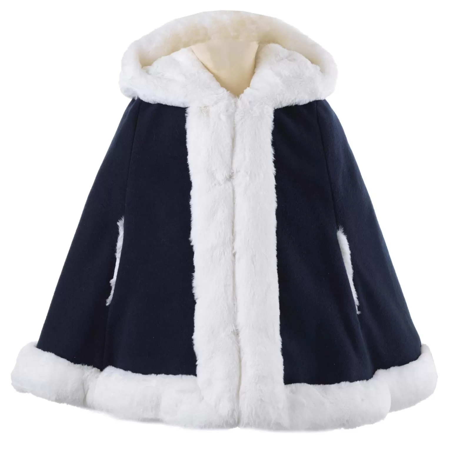 Rachel Riley Faux Fur Trim Cape | Girl Knitwear, Jackets & Coats