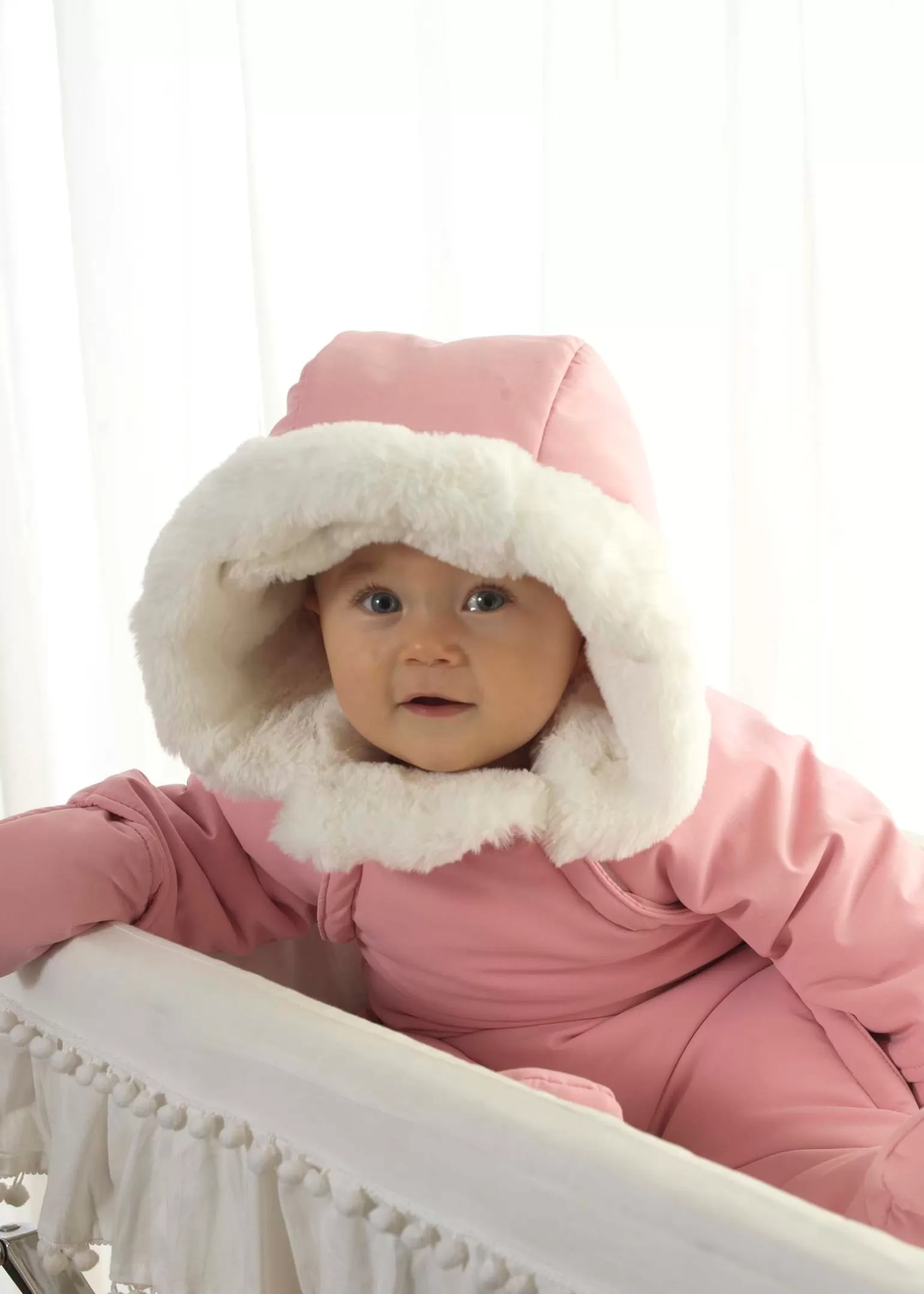 Rachel Riley Faux Fur Trim Snowsuit | Baby Girl Coats & Jackets